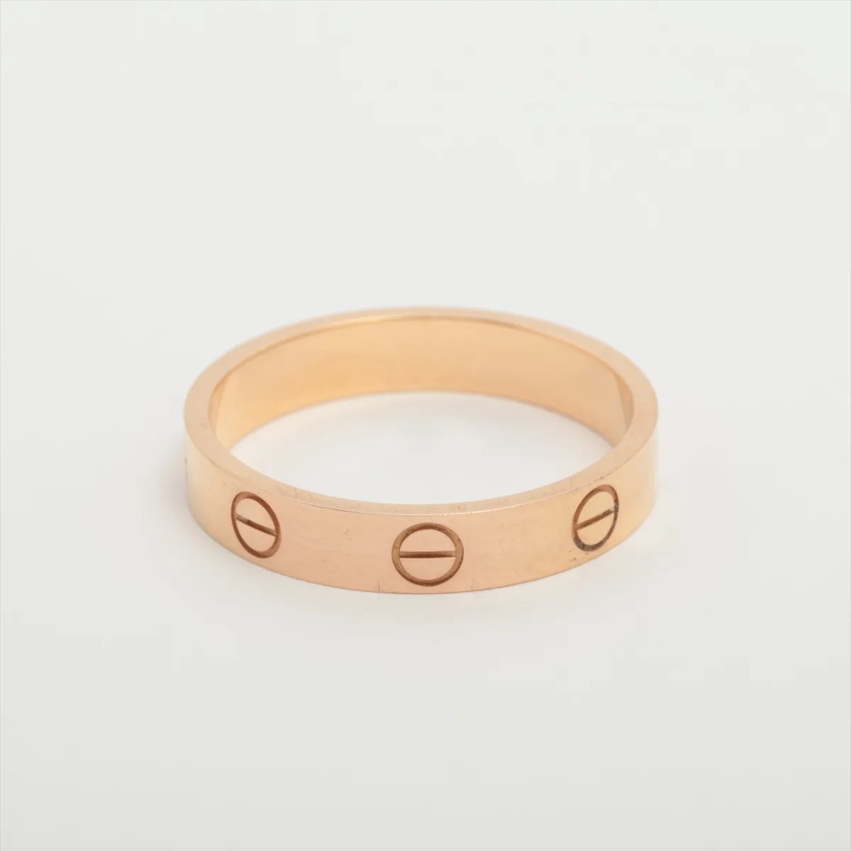 Mini Love Ring, 750 (PG), 3.4g, Size 55, WV1830, Metal wear, dents. — view 2