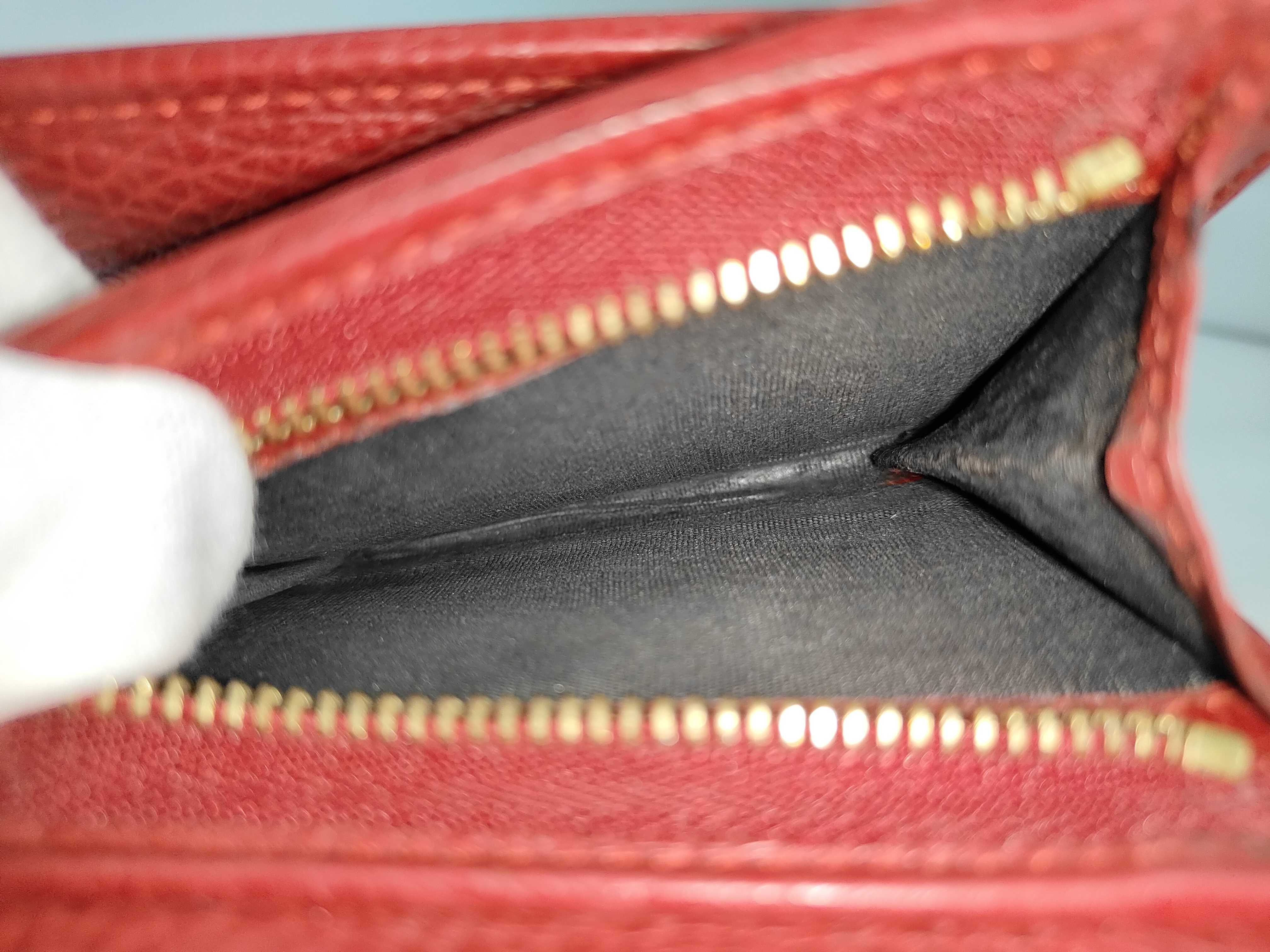 GG Marmont Leather Folding Wallet, Red — view 6