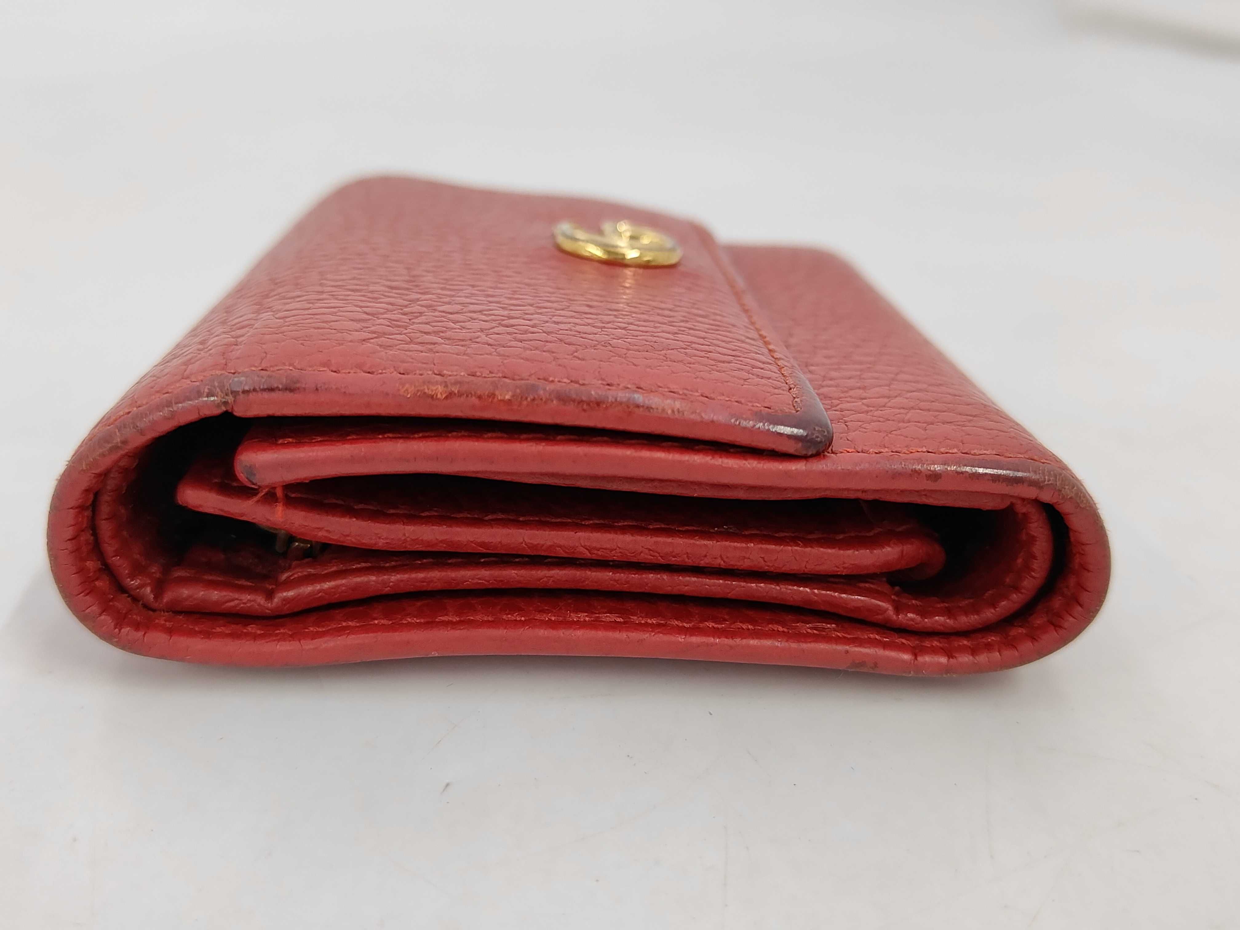 GG Marmont Leather Folding Wallet, Red — view 8