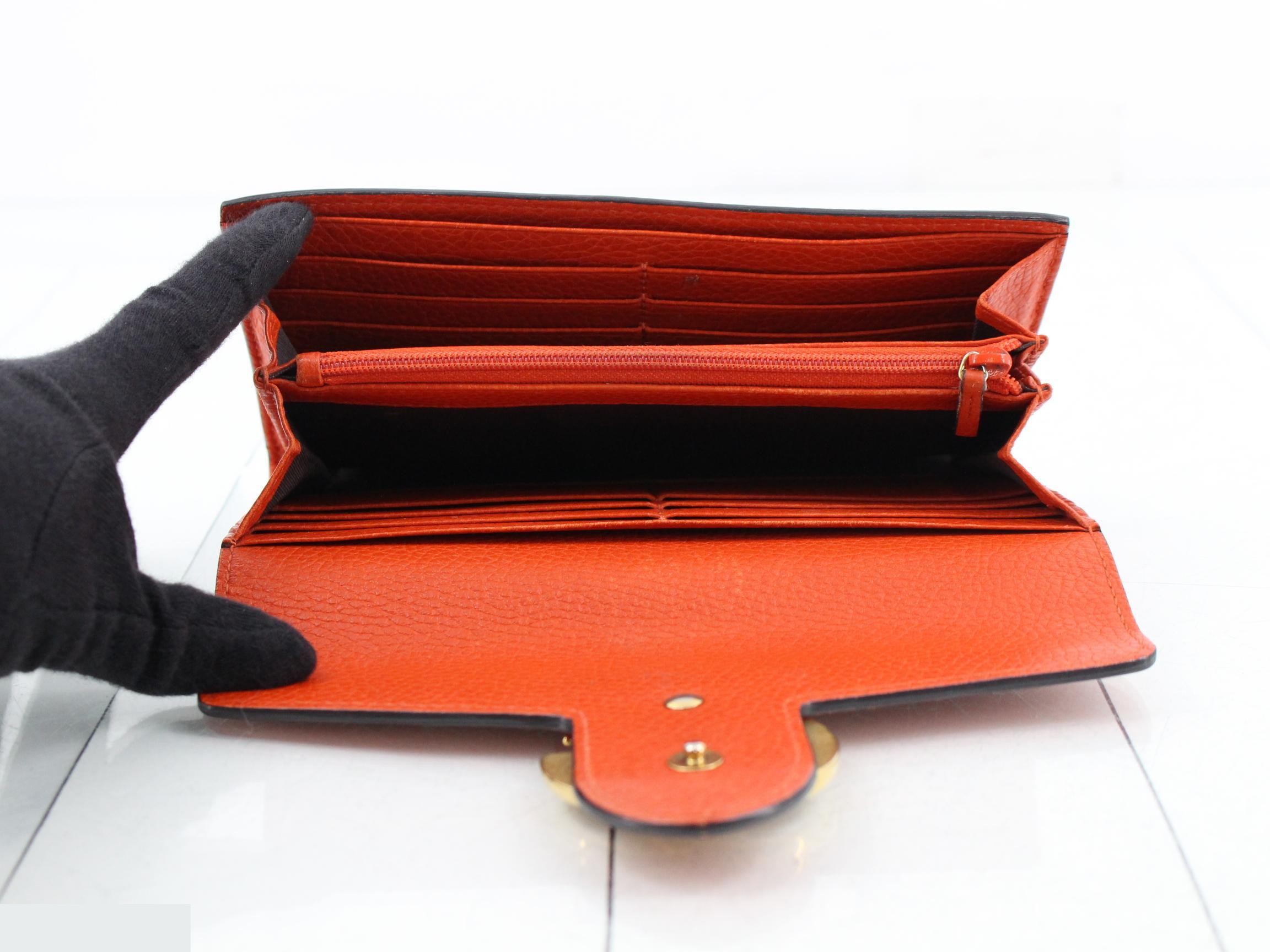 Marmont long wallet, orange, 400586, 2184 — view 4