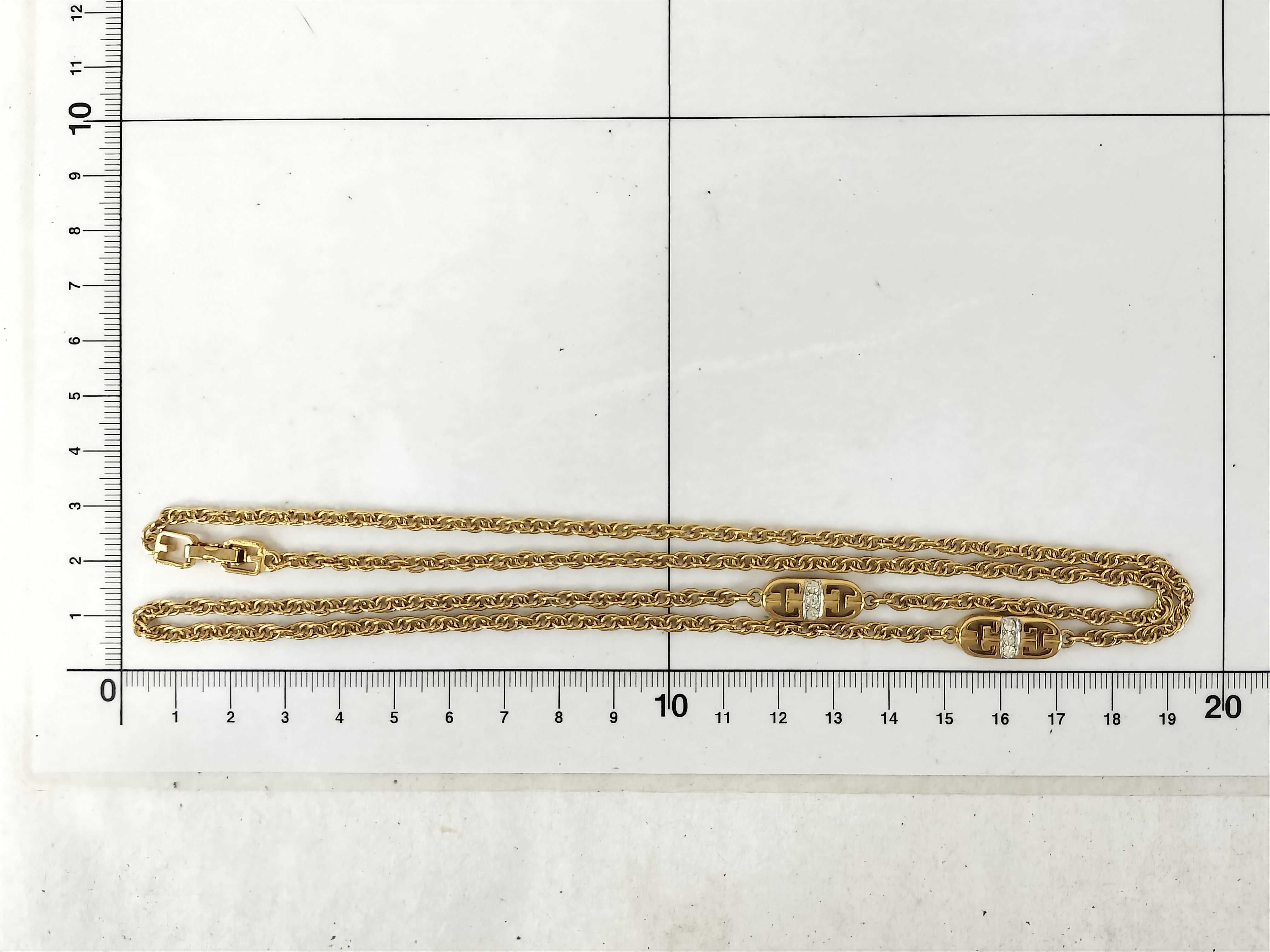 Long Necklace, Gold, G Logo Necklace — view 6