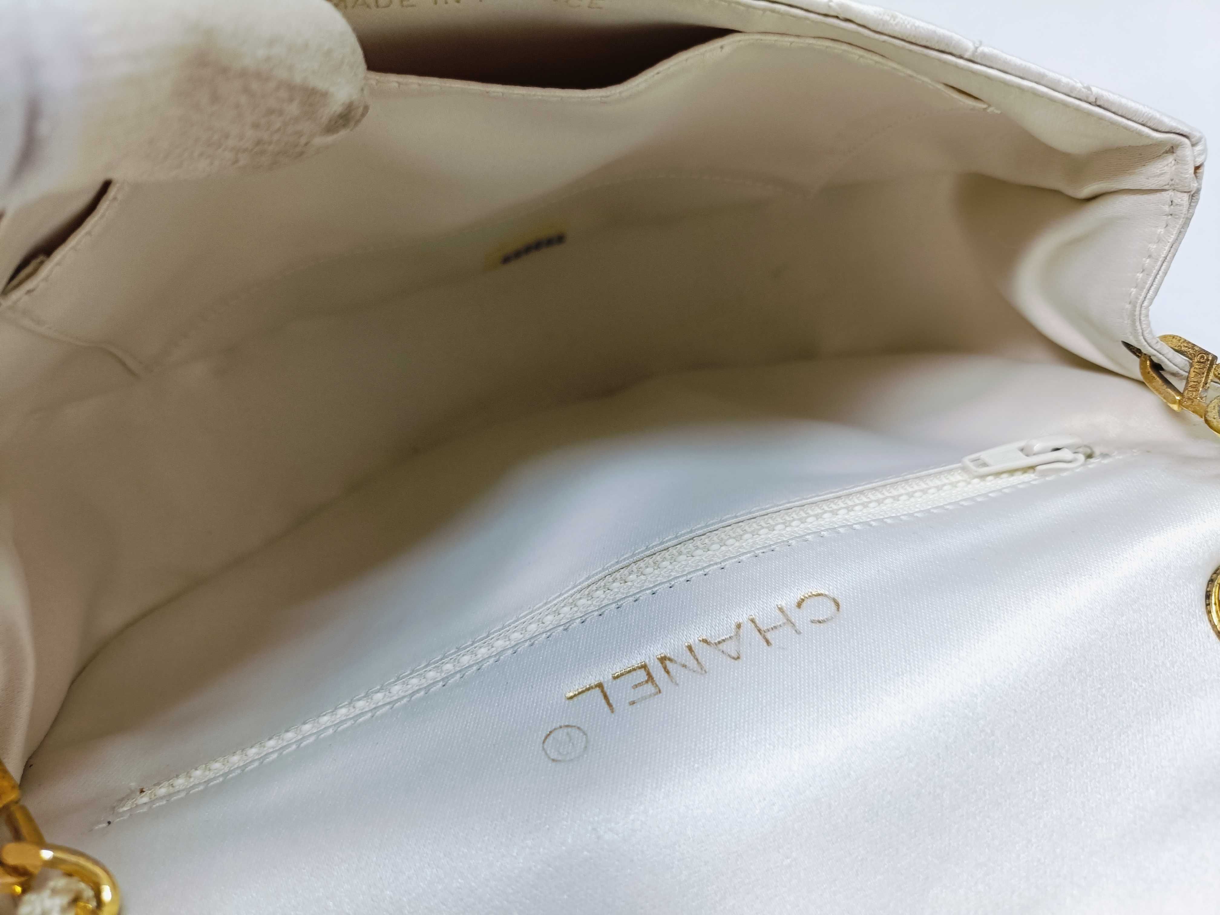 Matelassé Satin Half-Moon Shaped Shoulder Bag — view 12