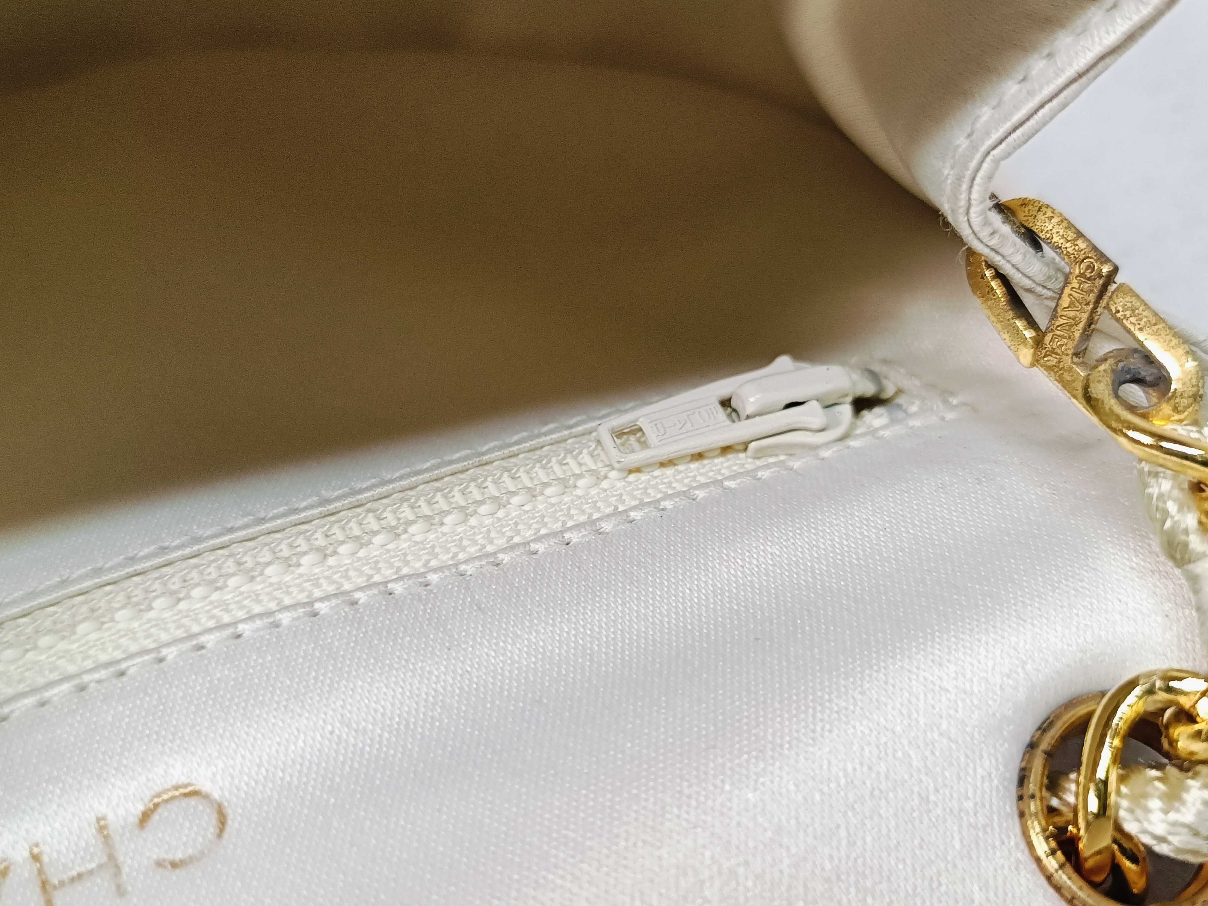 Matelassé Satin Half-Moon Shaped Shoulder Bag — view 13
