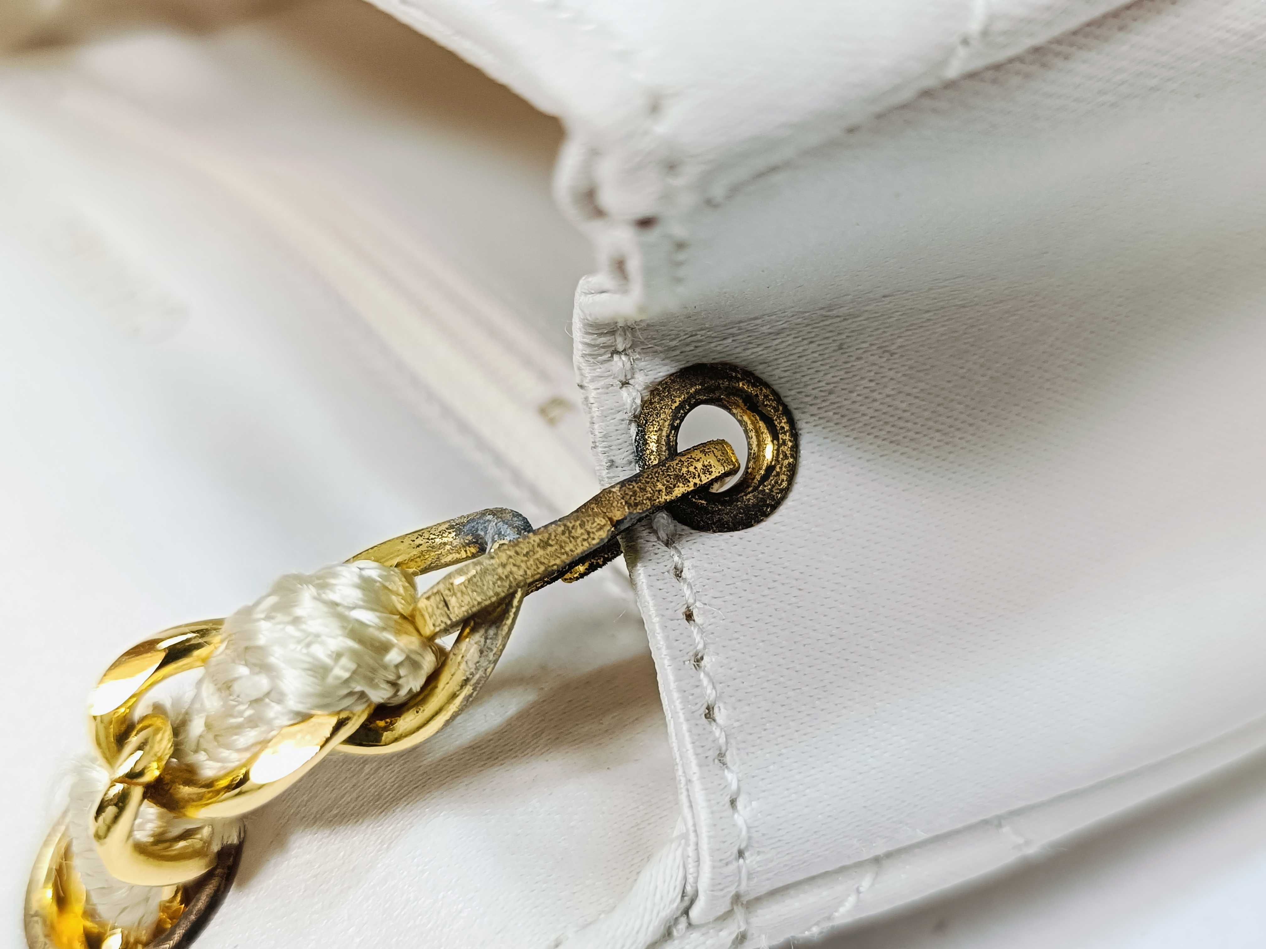 Matelassé Satin Half-Moon Shaped Shoulder Bag — view 5