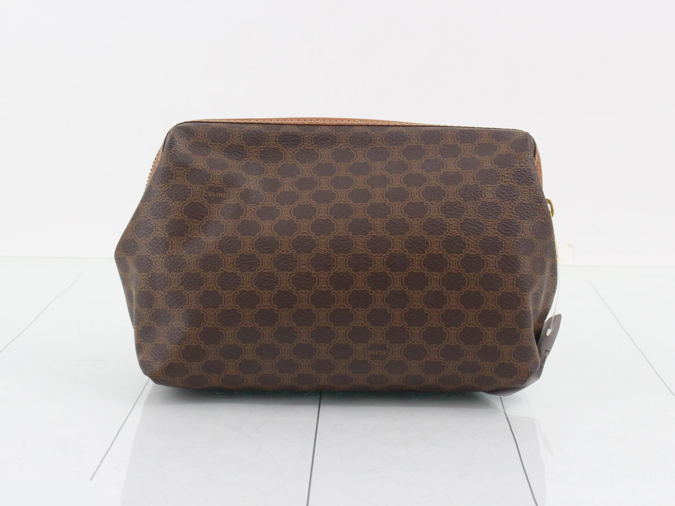 Macadam Clutch Bag, PVC/Leather, Brown — view 2