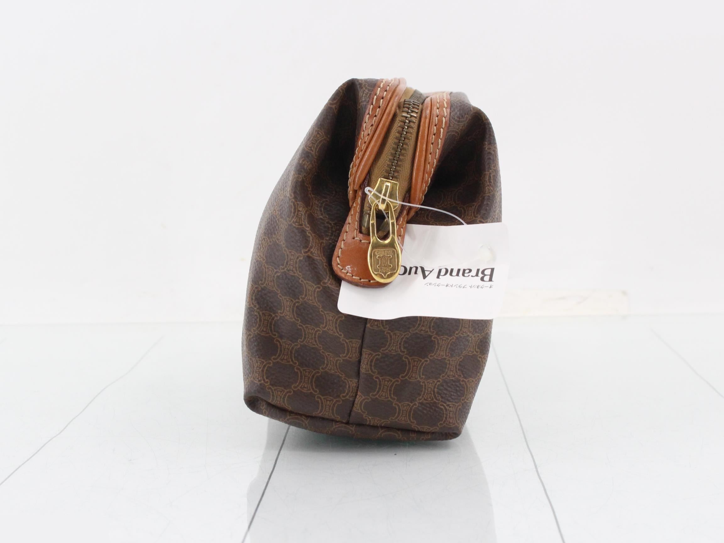 Macadam Clutch Bag, PVC/Leather, Brown — view 4