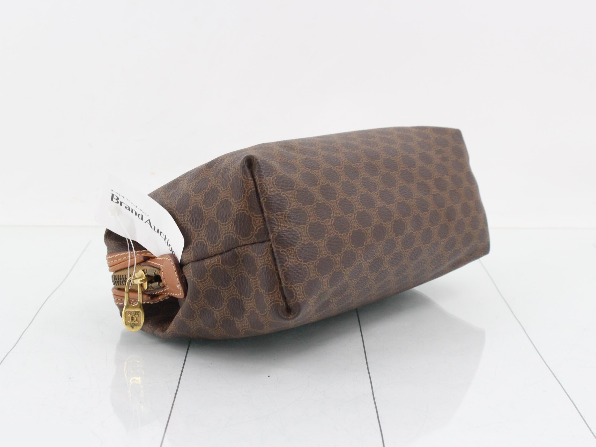 Macadam Clutch Bag, PVC/Leather, Brown — view 5