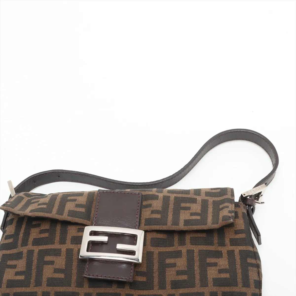 Zucca Mamma Bucket Canvas x Leather Shoulder Bag Brown — view 6