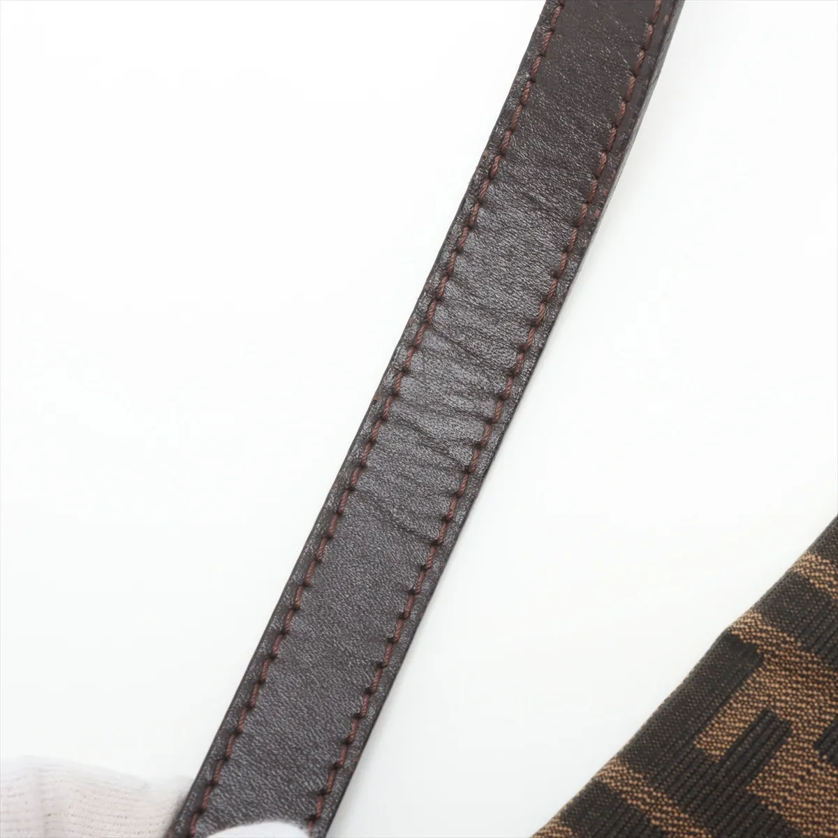 Zucca Mamma Bucket Canvas x Leather Shoulder Bag Brown — view 10