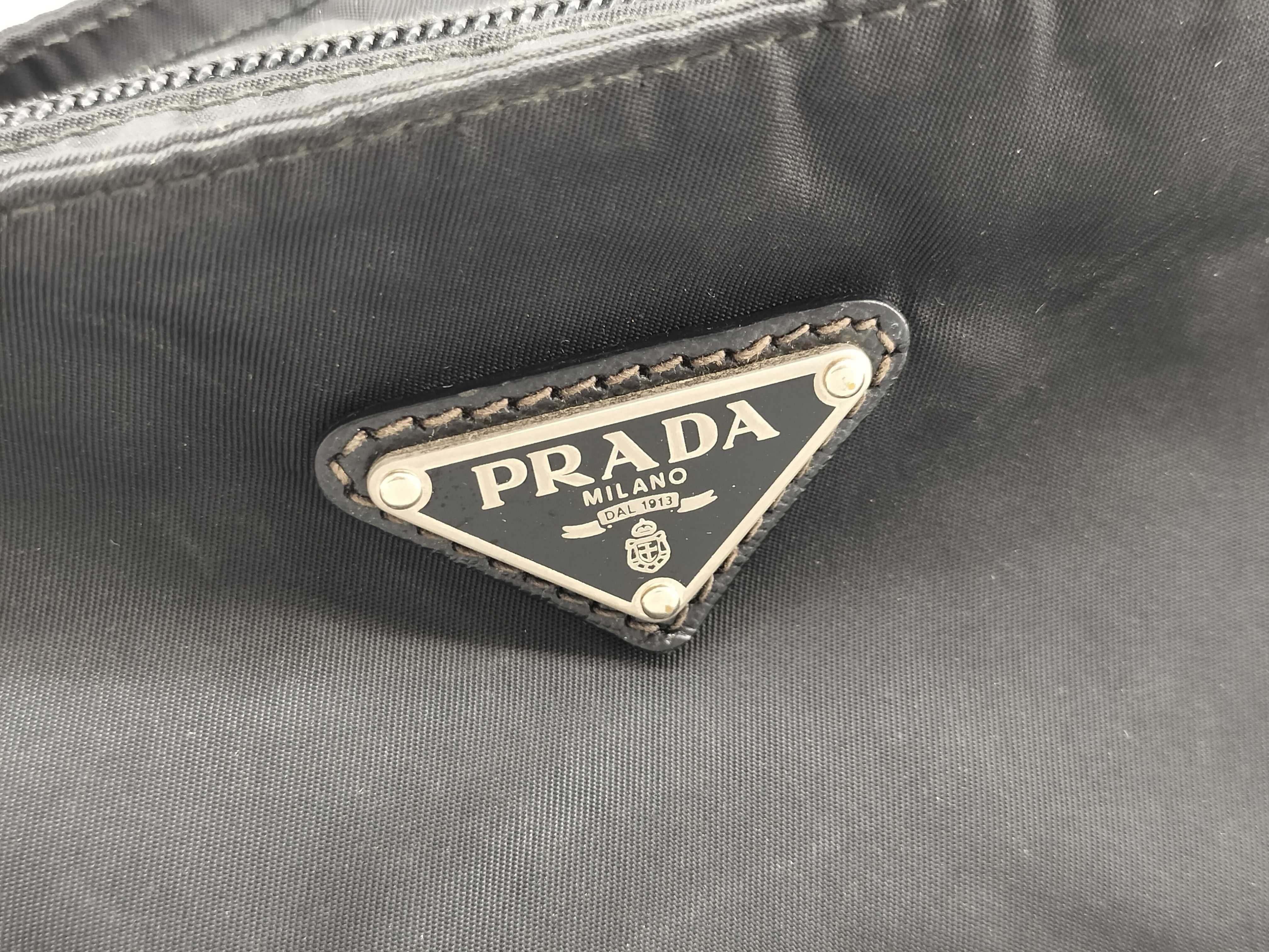 Nylon Shoulder Bag with Triangular Metal Fittings — view 11