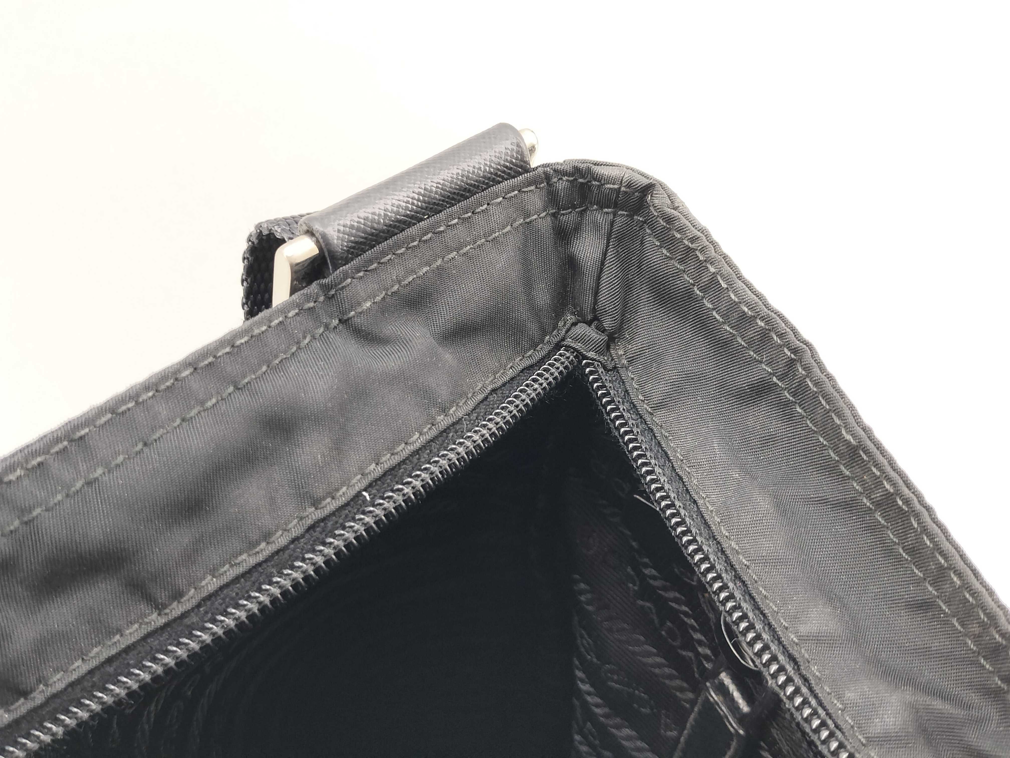 Nylon Shoulder Bag with Triangular Metal Fittings — view 13