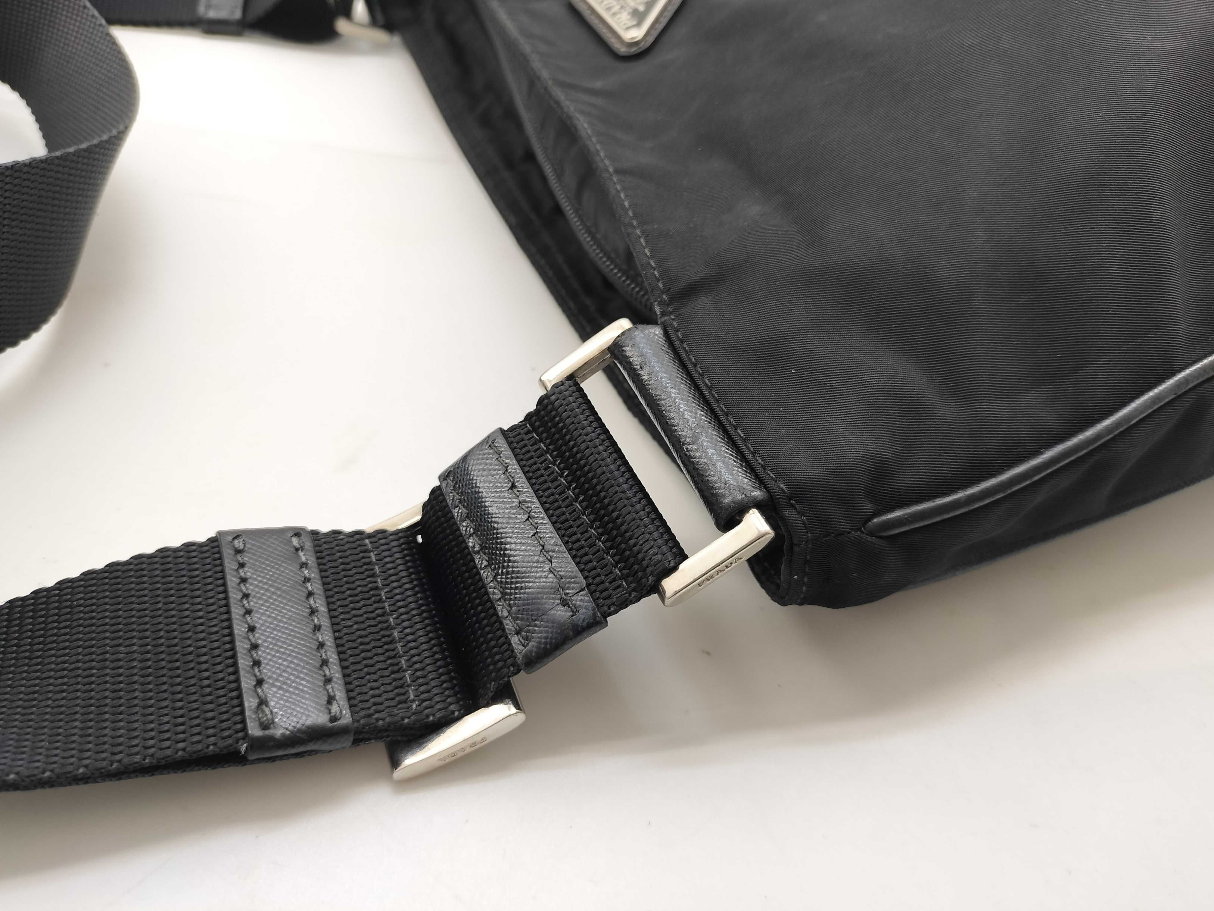 Nylon Shoulder Bag with Triangular Metal Fittings — view 6