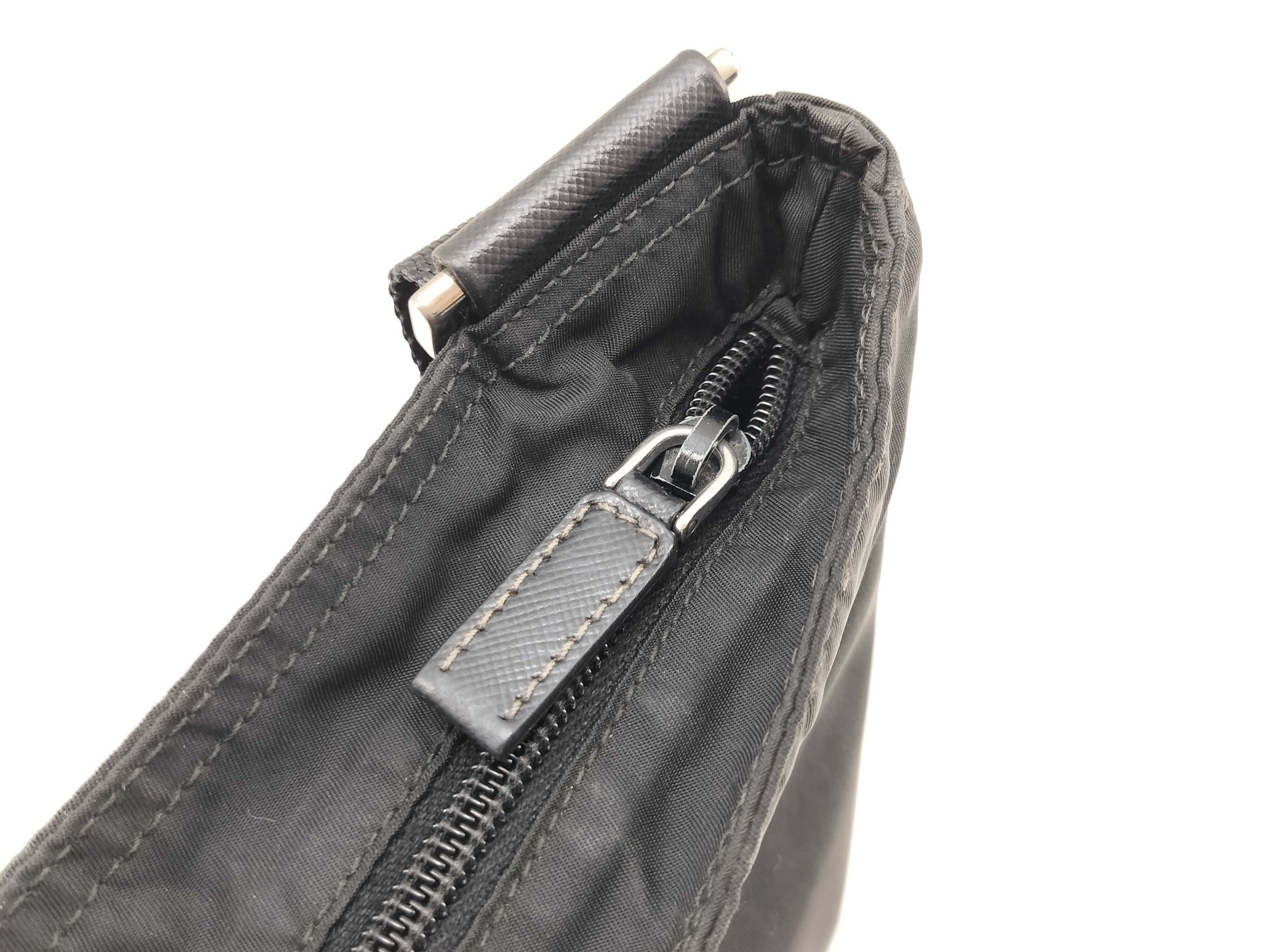 Nylon Shoulder Bag with Triangular Metal Fittings — view 10