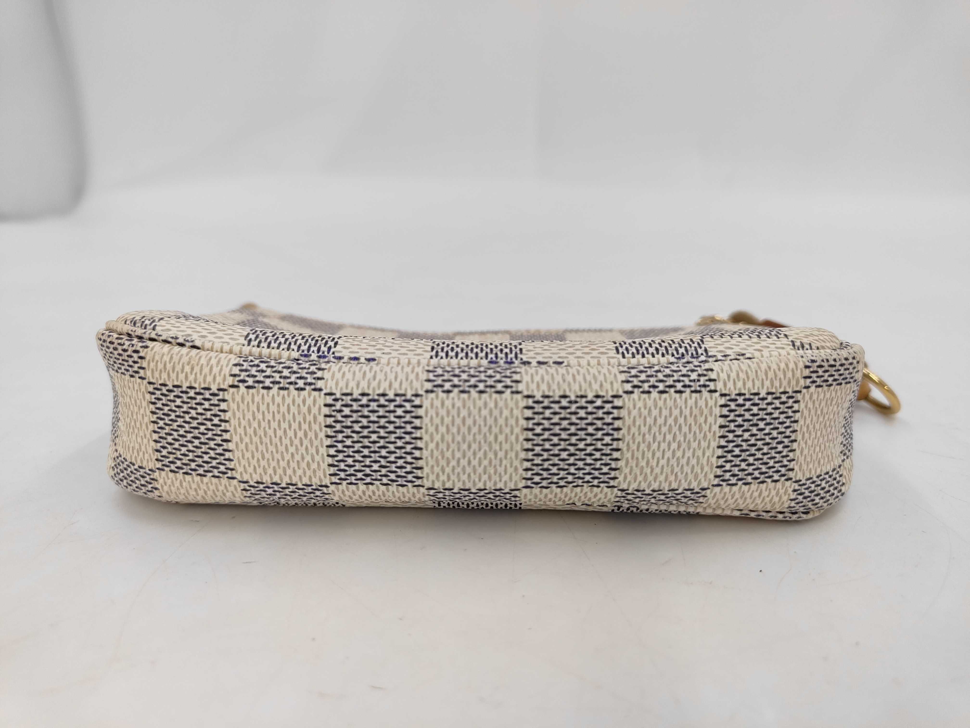 Damier Azur Louis Vuitton N58010 Mini Pochette Accessoires Damier Azur Pouch Handbag Pouch — view 6