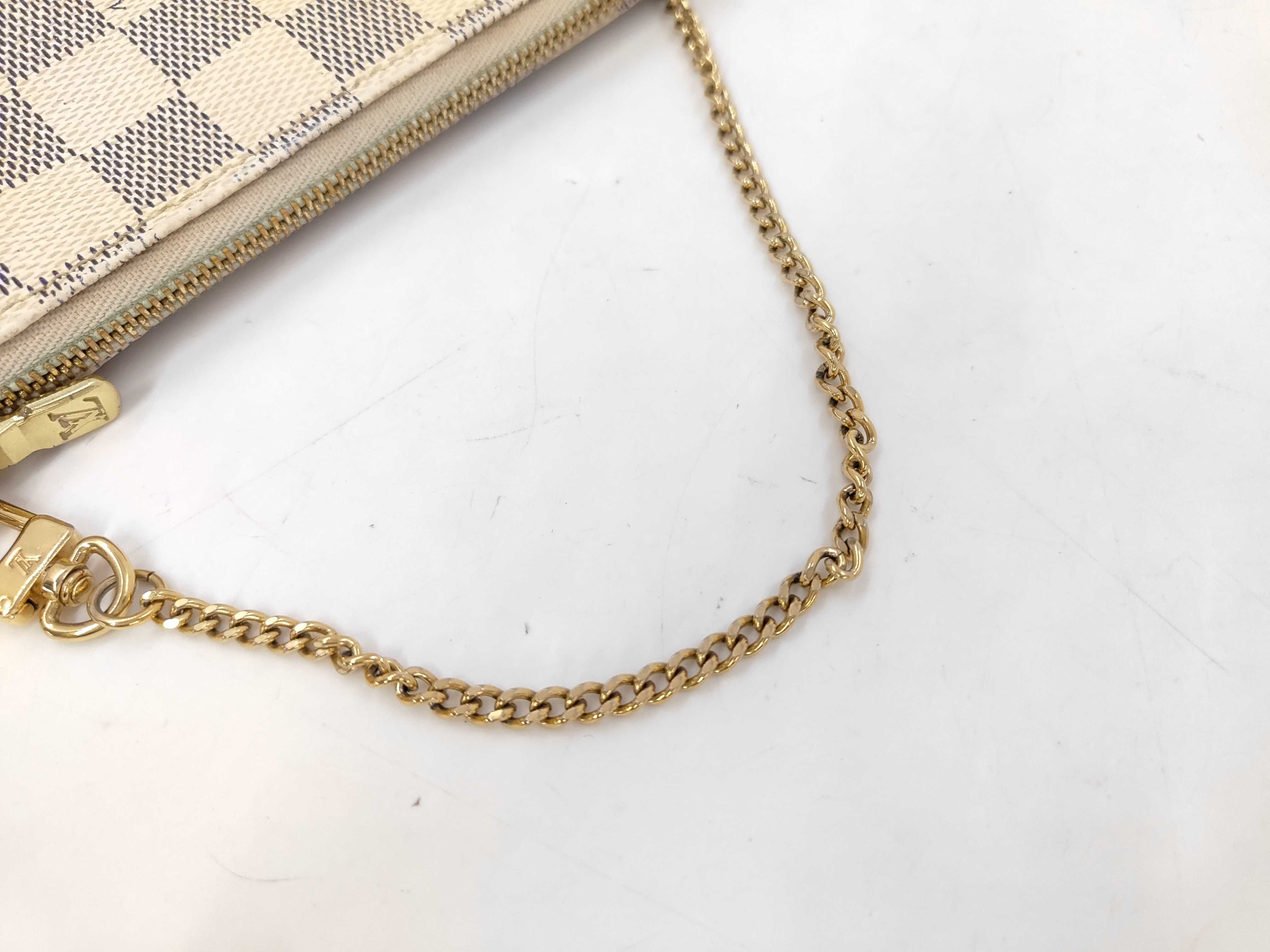 Damier Azur Louis Vuitton N58010 Mini Pochette Accessoires Damier Azur Pouch Handbag Pouch — view 7