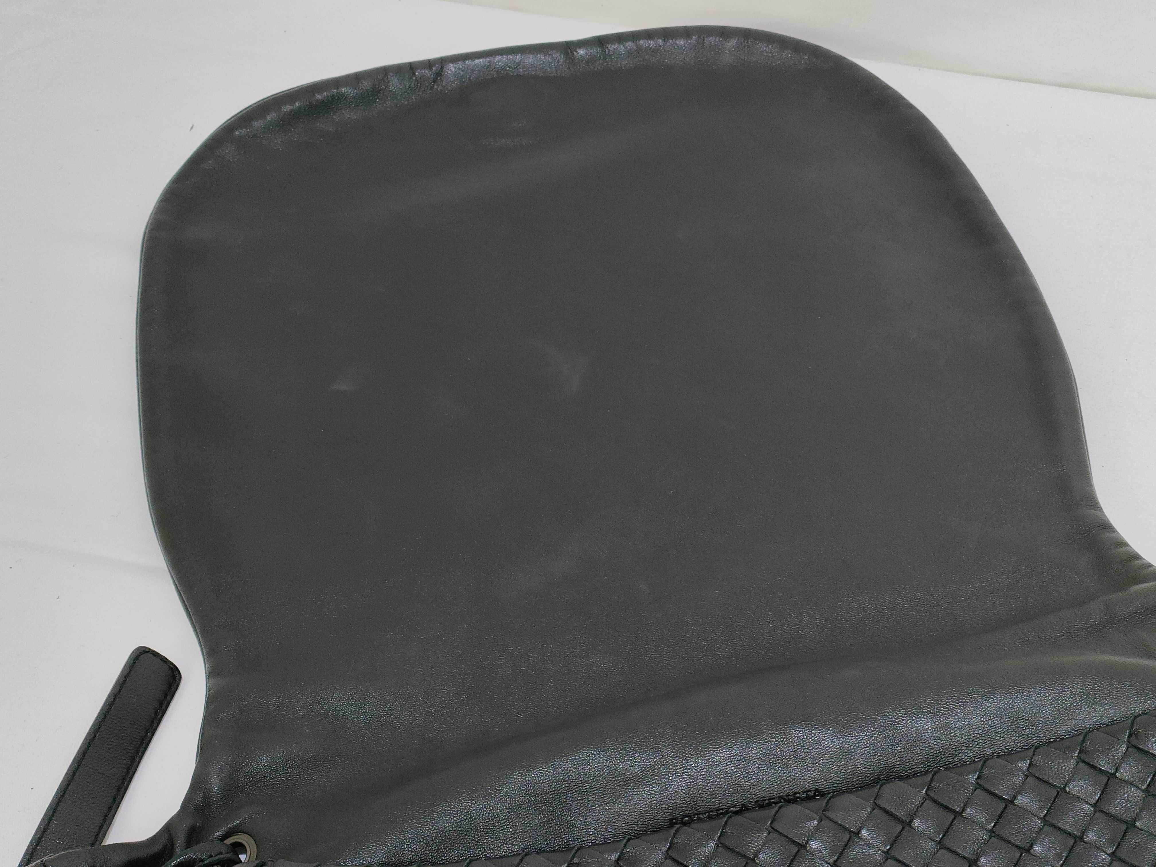 PH- Nappa Intrecciato Messenger Bag Black Leather Shoulder Bag — view 12