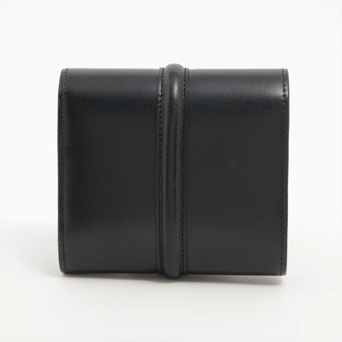 16th Anniversary Small Leather Compact Wallet, Black — view 2