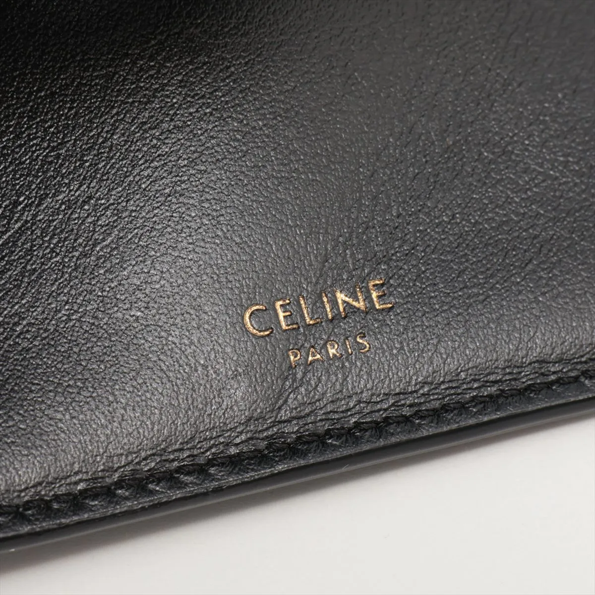 16th Anniversary Small Leather Compact Wallet, Black — view 8