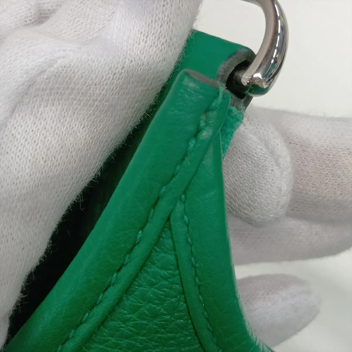 Evelyne 3 29 PM Taurillon Clemence Vert Vertigo Silver Hardware A: 2017 — view 11