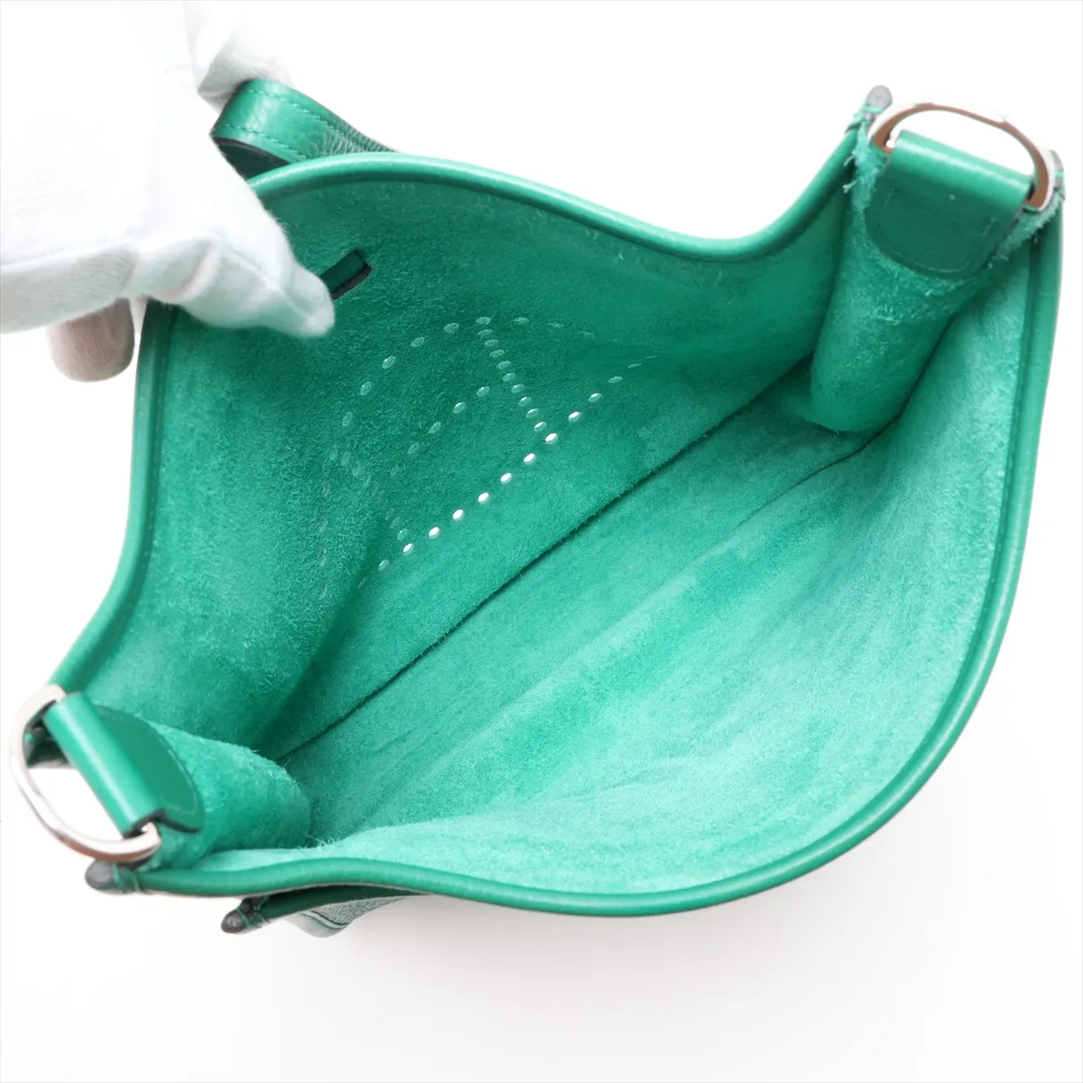 Evelyne 3 29 PM Taurillon Clemence Vert Vertigo Silver Hardware A: 2017 — view 6