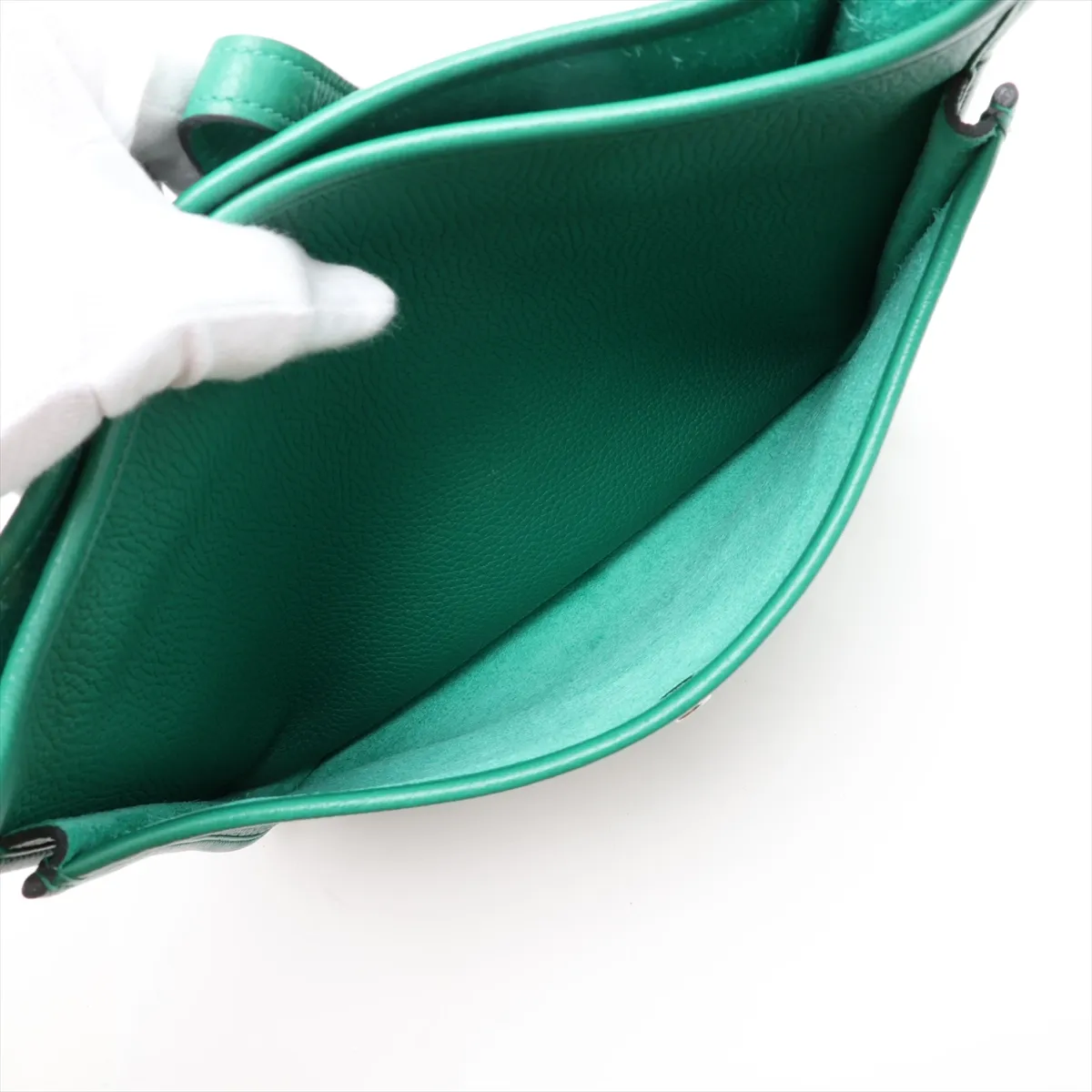 Evelyne 3 29 PM Taurillon Clemence Vert Vertigo Silver Hardware A: 2017 — view 7