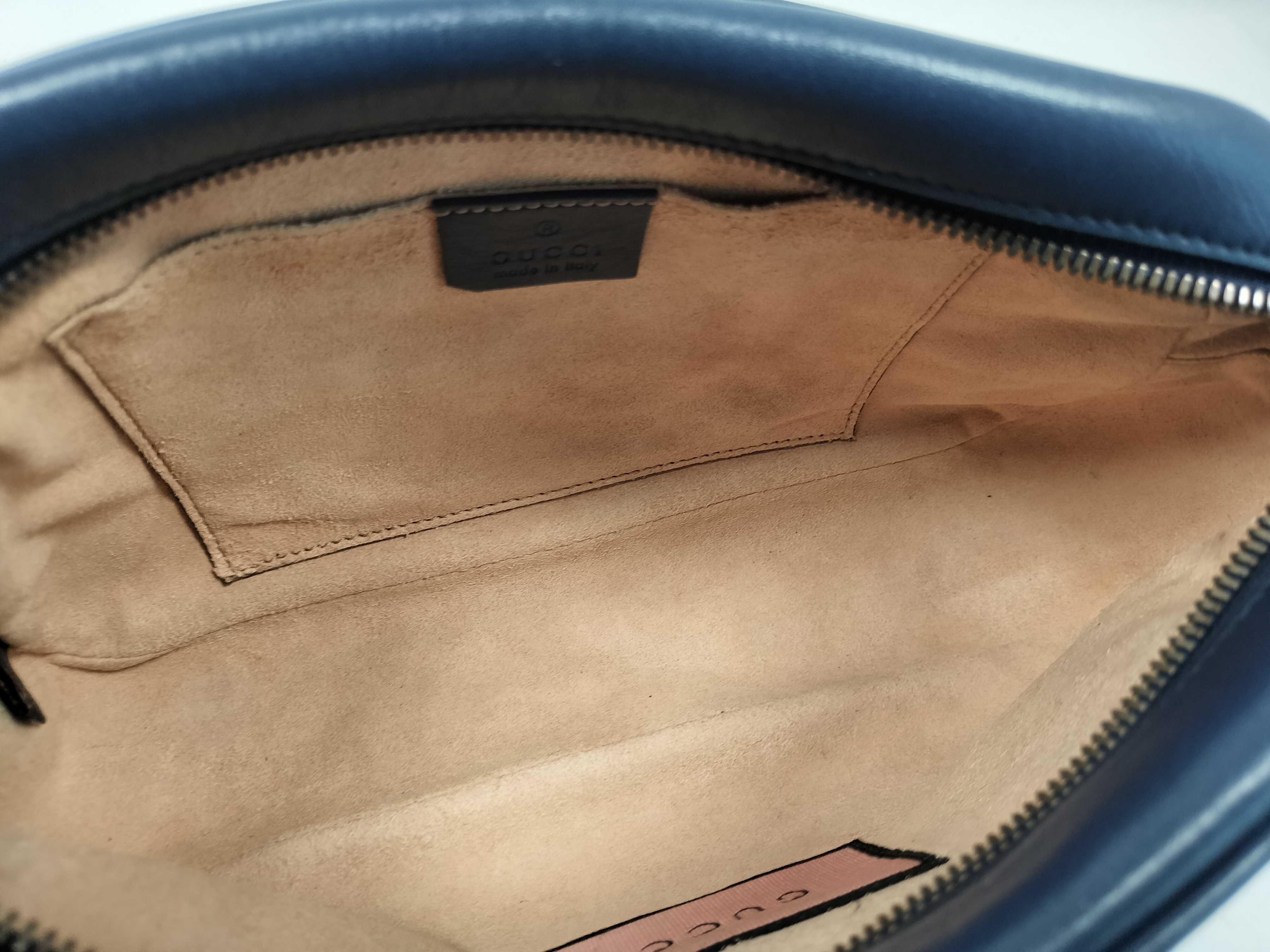 GG Marmont Navy Chain Shoulder Bag 447632 — view 11
