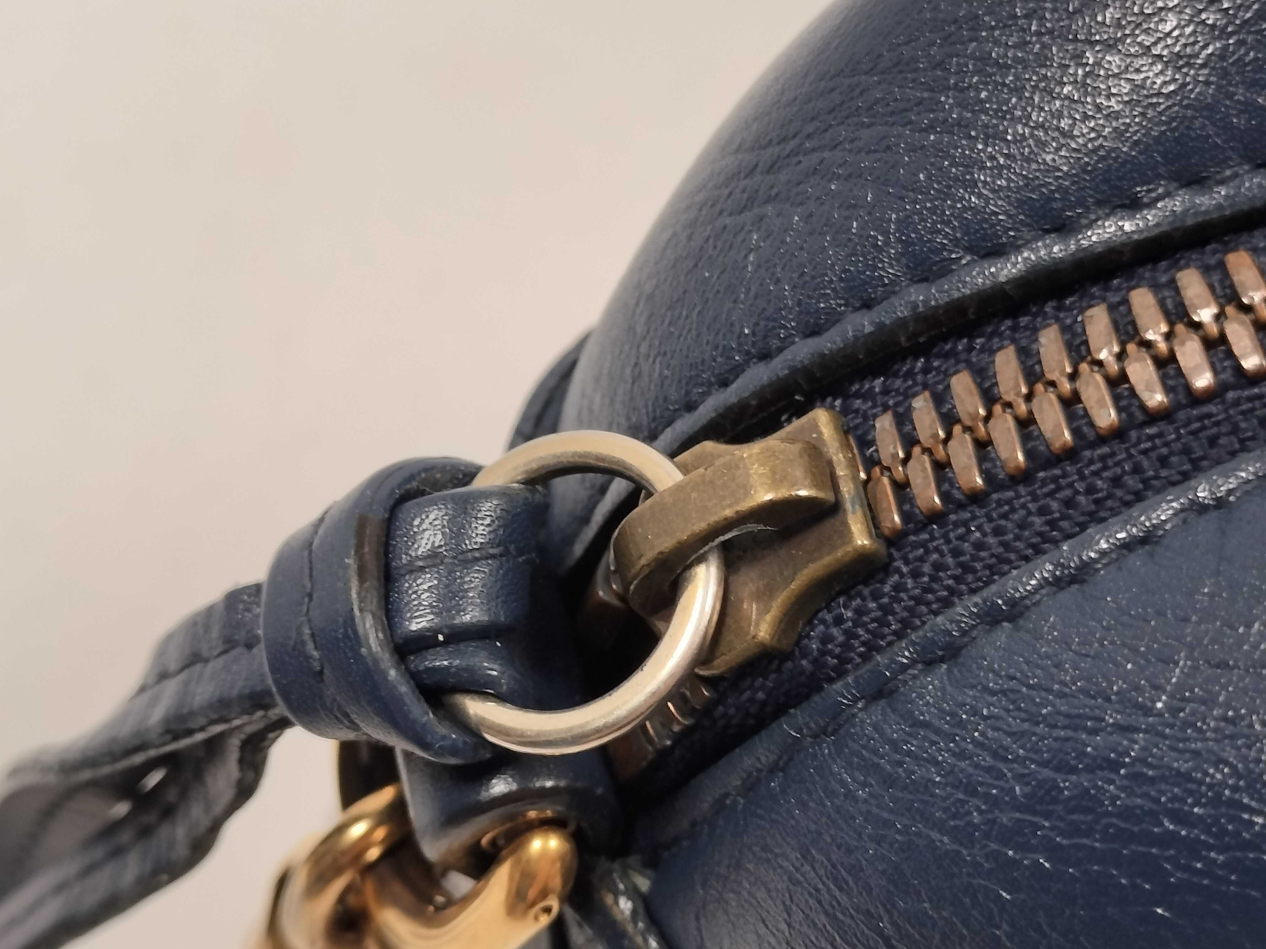 GG Marmont Navy Chain Shoulder Bag 447632 — view 9