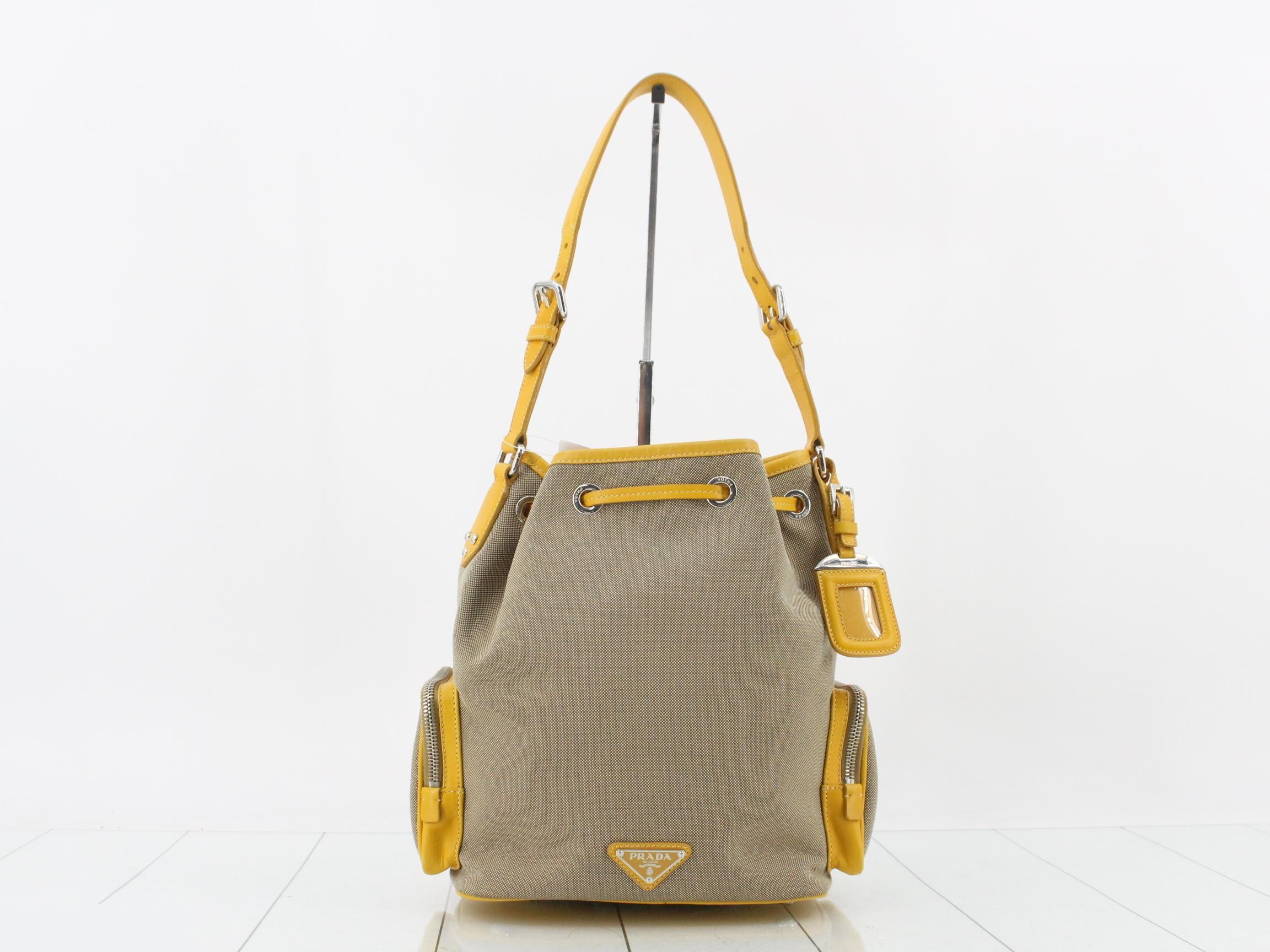 Canvas drawstring shoulder bag — view 2