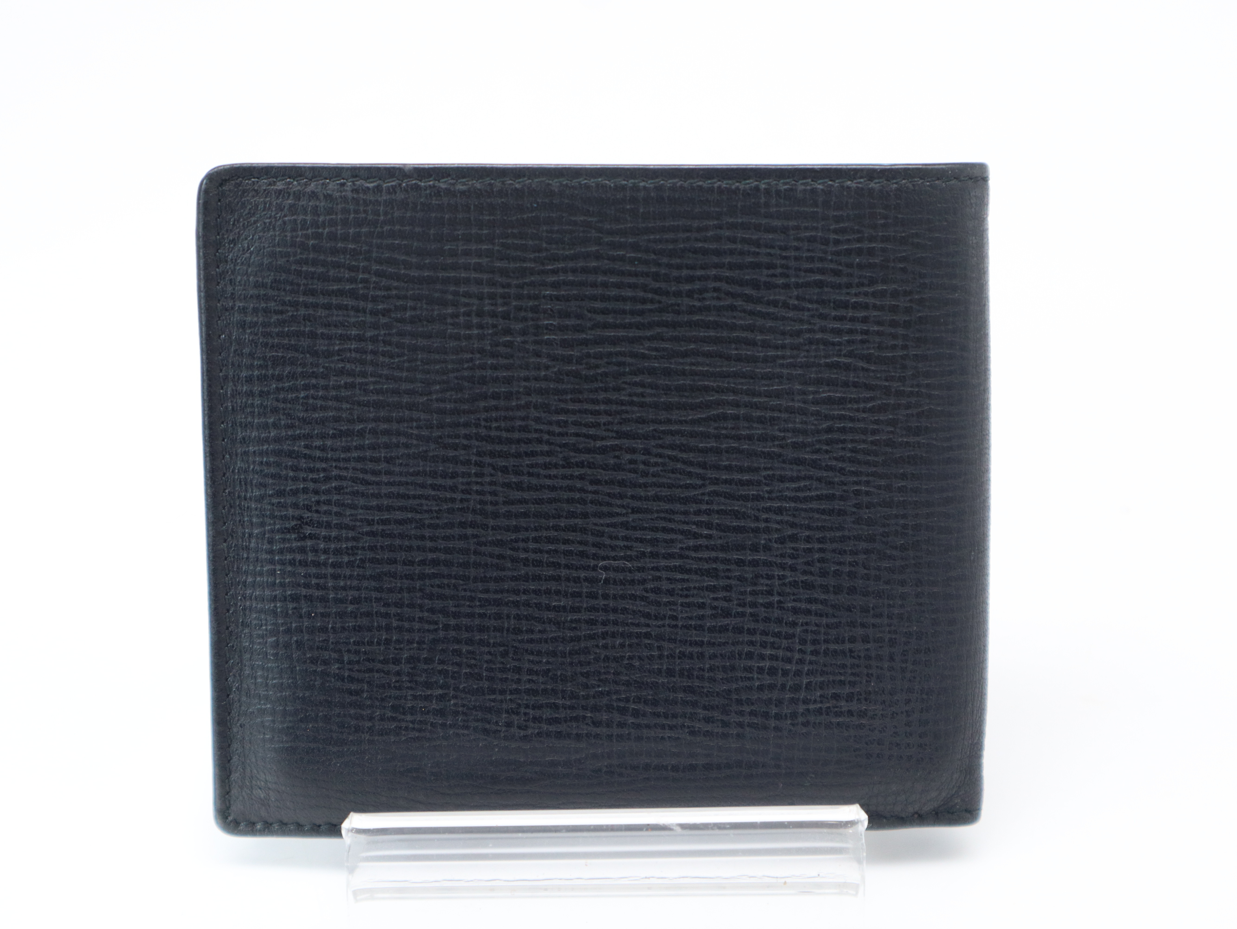 Anagram Bi-fold Wallet, Leather, Black — view 2