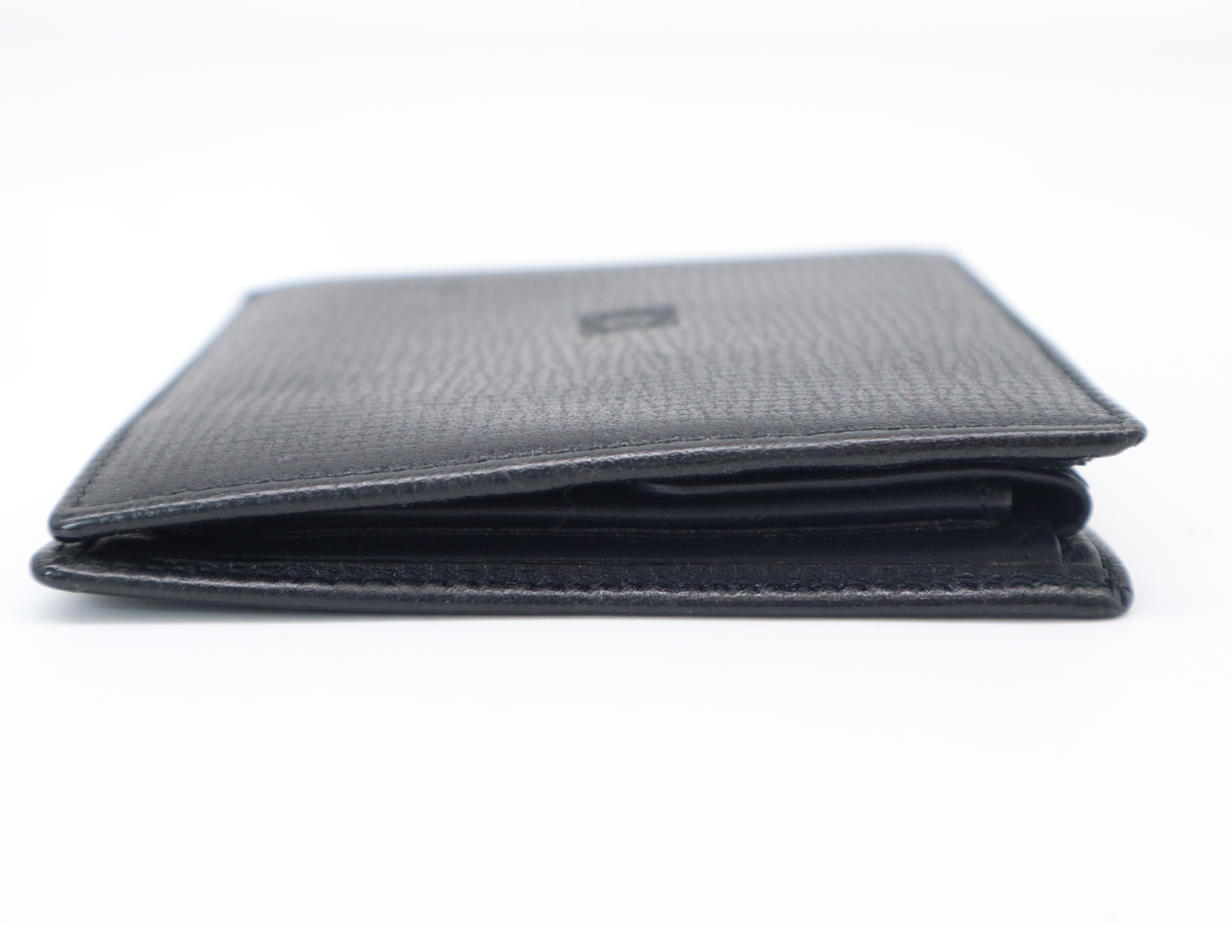 Anagram Bi-fold Wallet, Leather, Black — view 6
