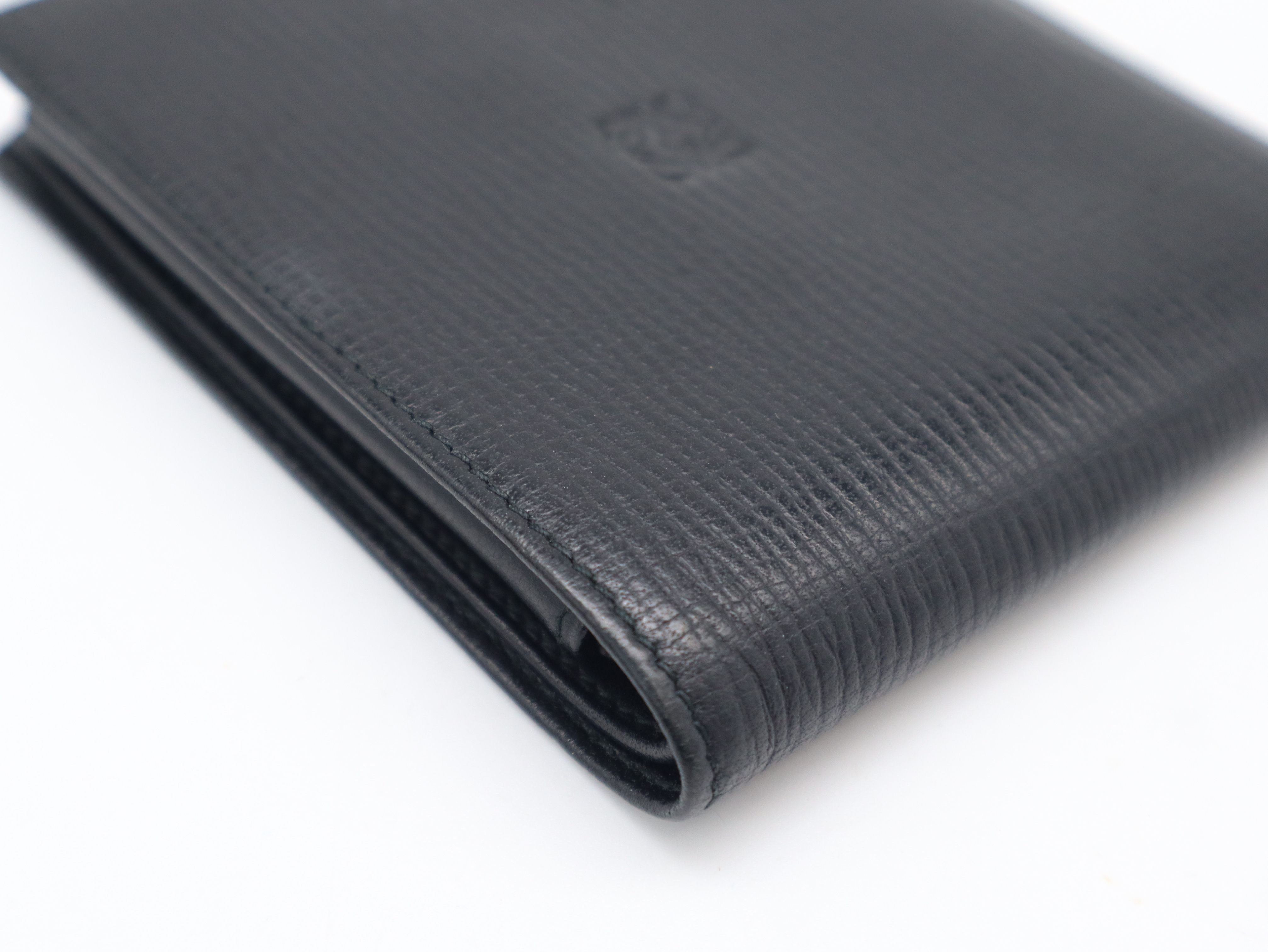 Anagram Bi-fold Wallet, Leather, Black — view 7