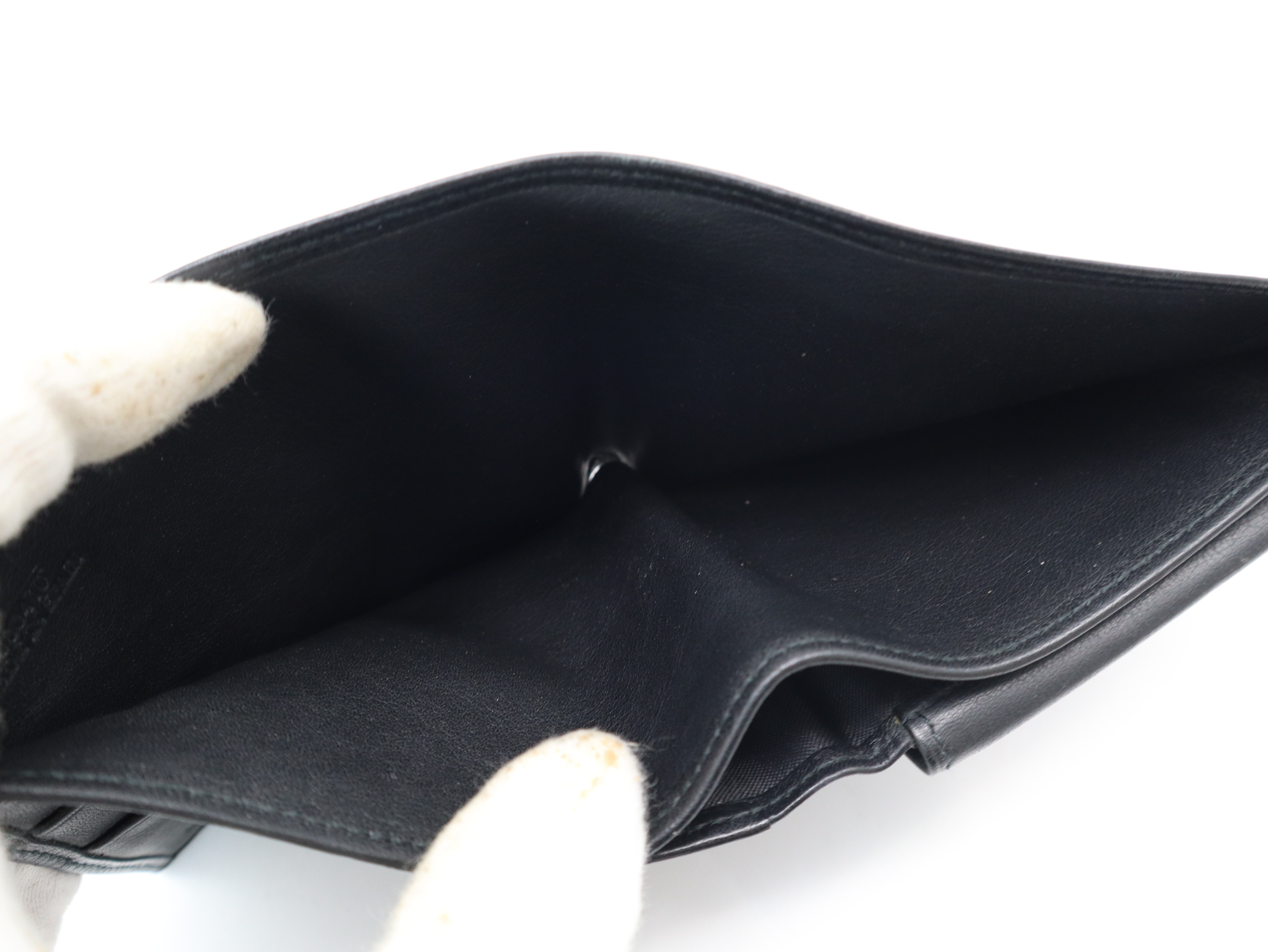 Anagram Bi-fold Wallet, Leather, Black — view 9