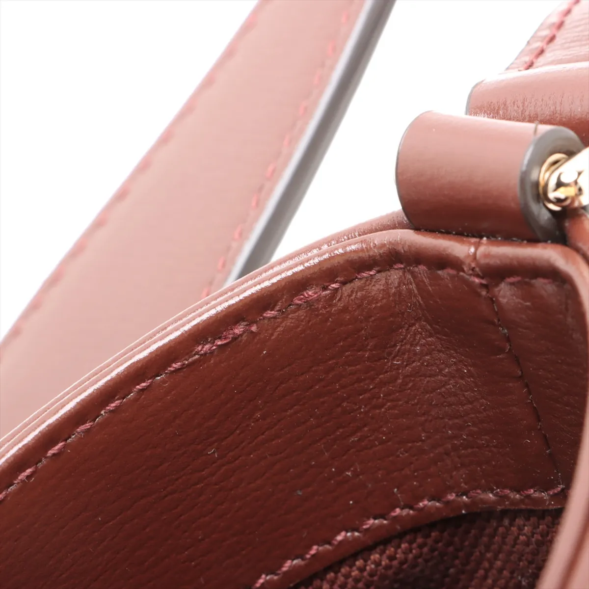 Mini Bucket Leather Shoulder Bag, Brown, 782908 — view 12