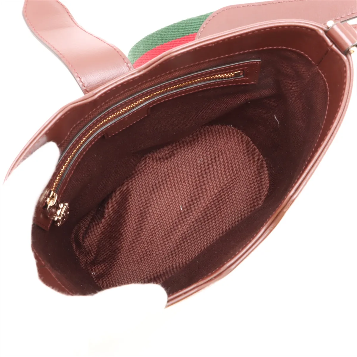 Mini Bucket Leather Shoulder Bag, Brown, 782908 — view 6