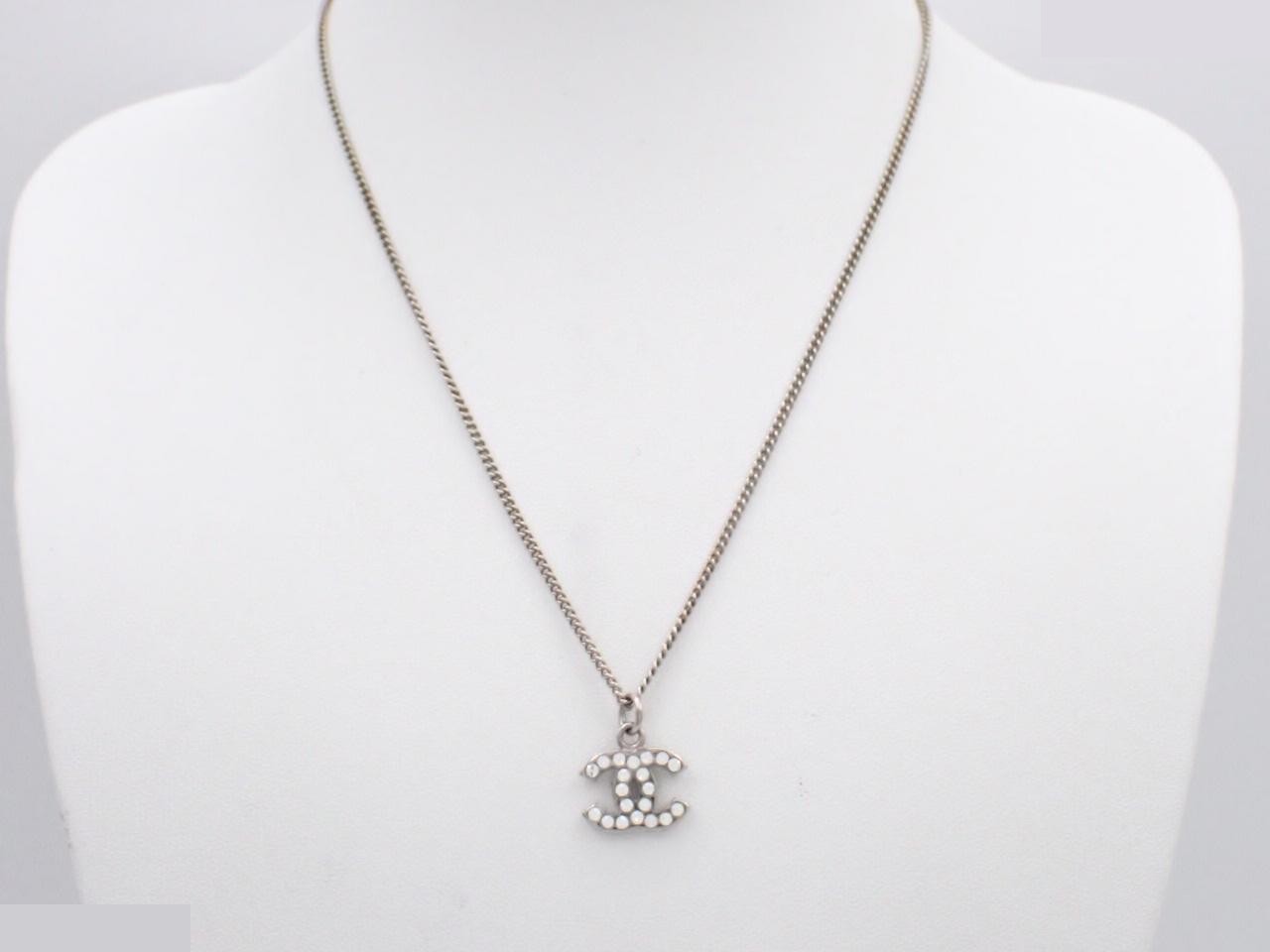 Coco Mark Rhinestone Necklace 09V — view 3