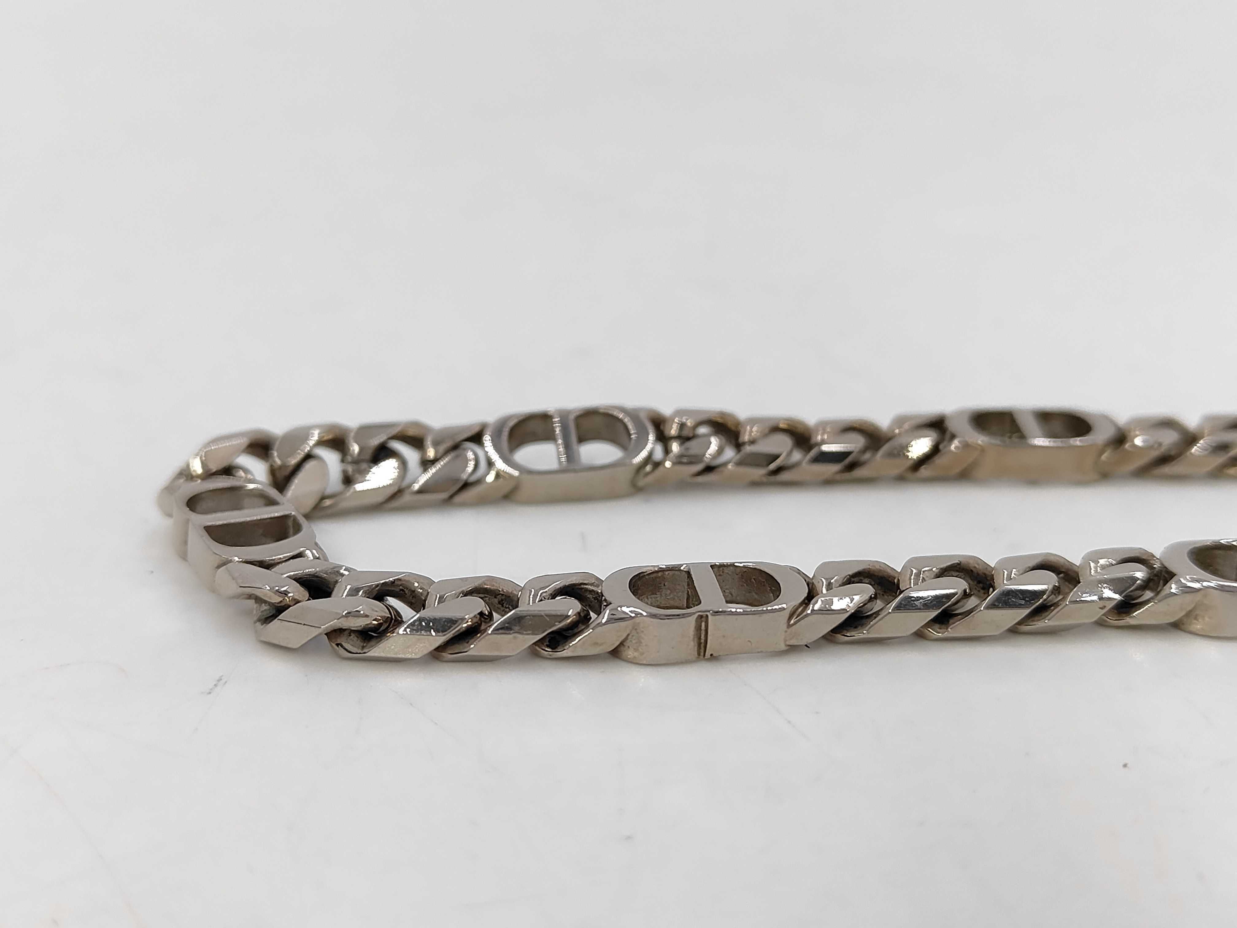 CD Logo Chain Necklace, Silver Necklace — view 3