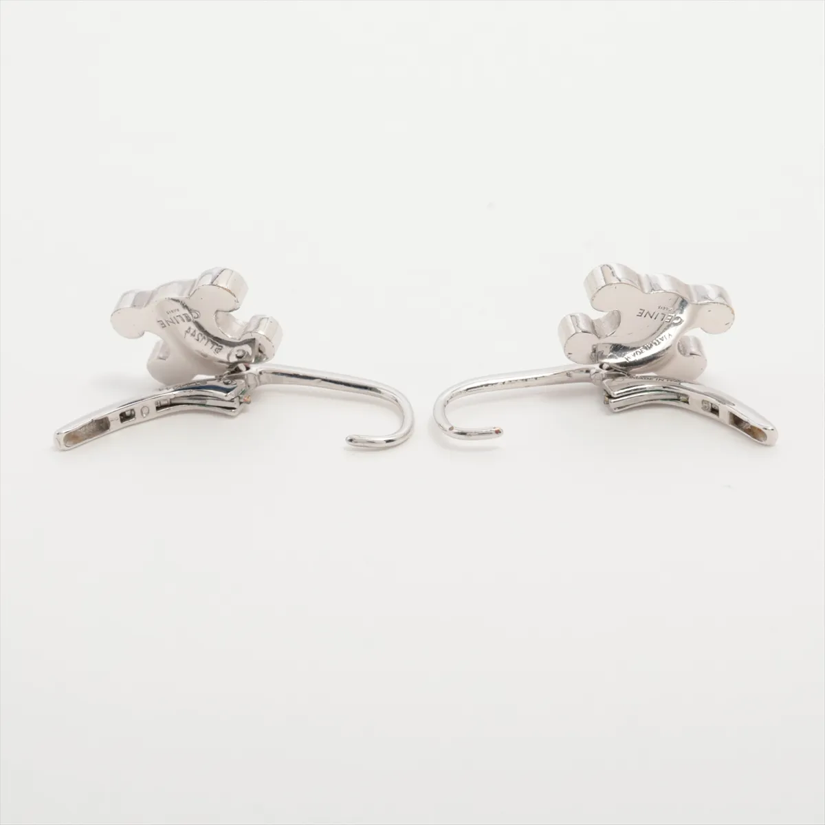Triomphe STT1244 Earrings (for both ears) GP x Rhinestone Silver — view 4