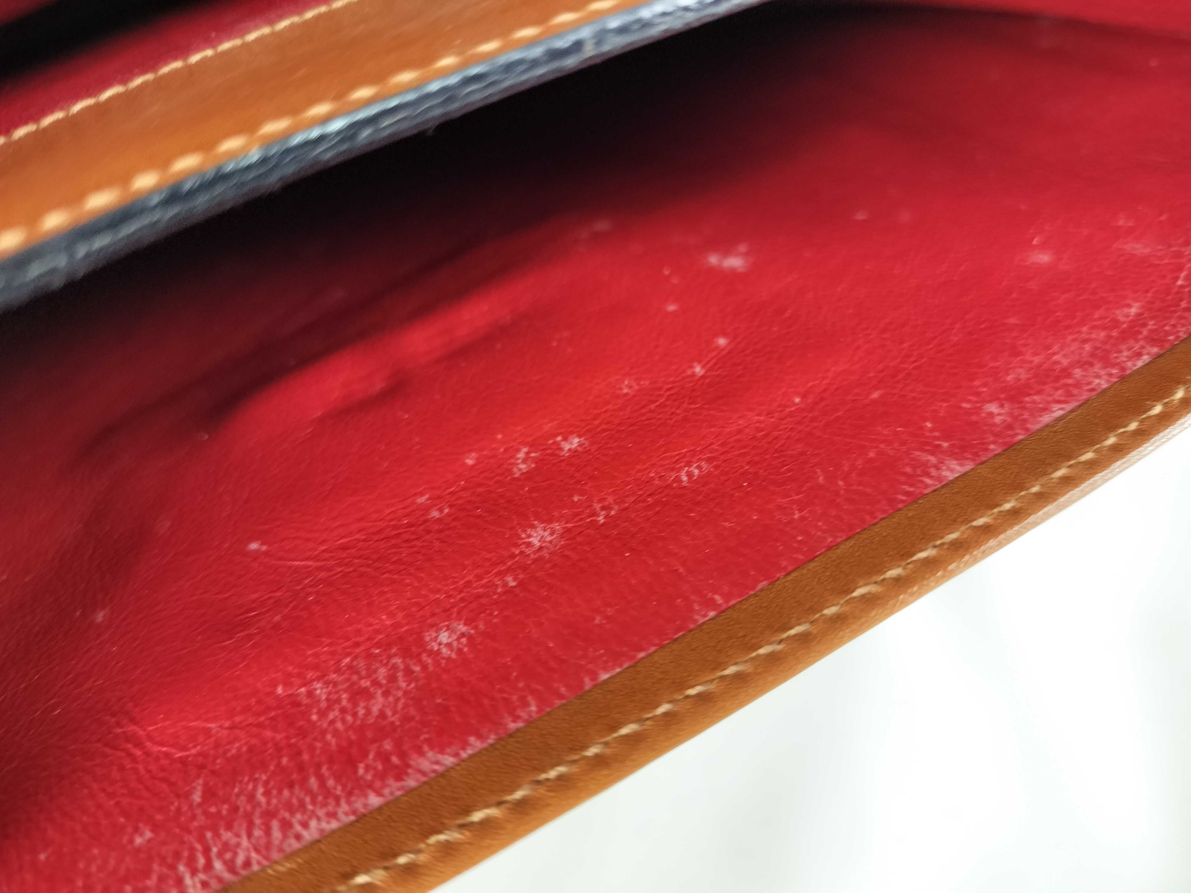 Double Flap Gancini Hardware Vintage Leather Handbag — view 12