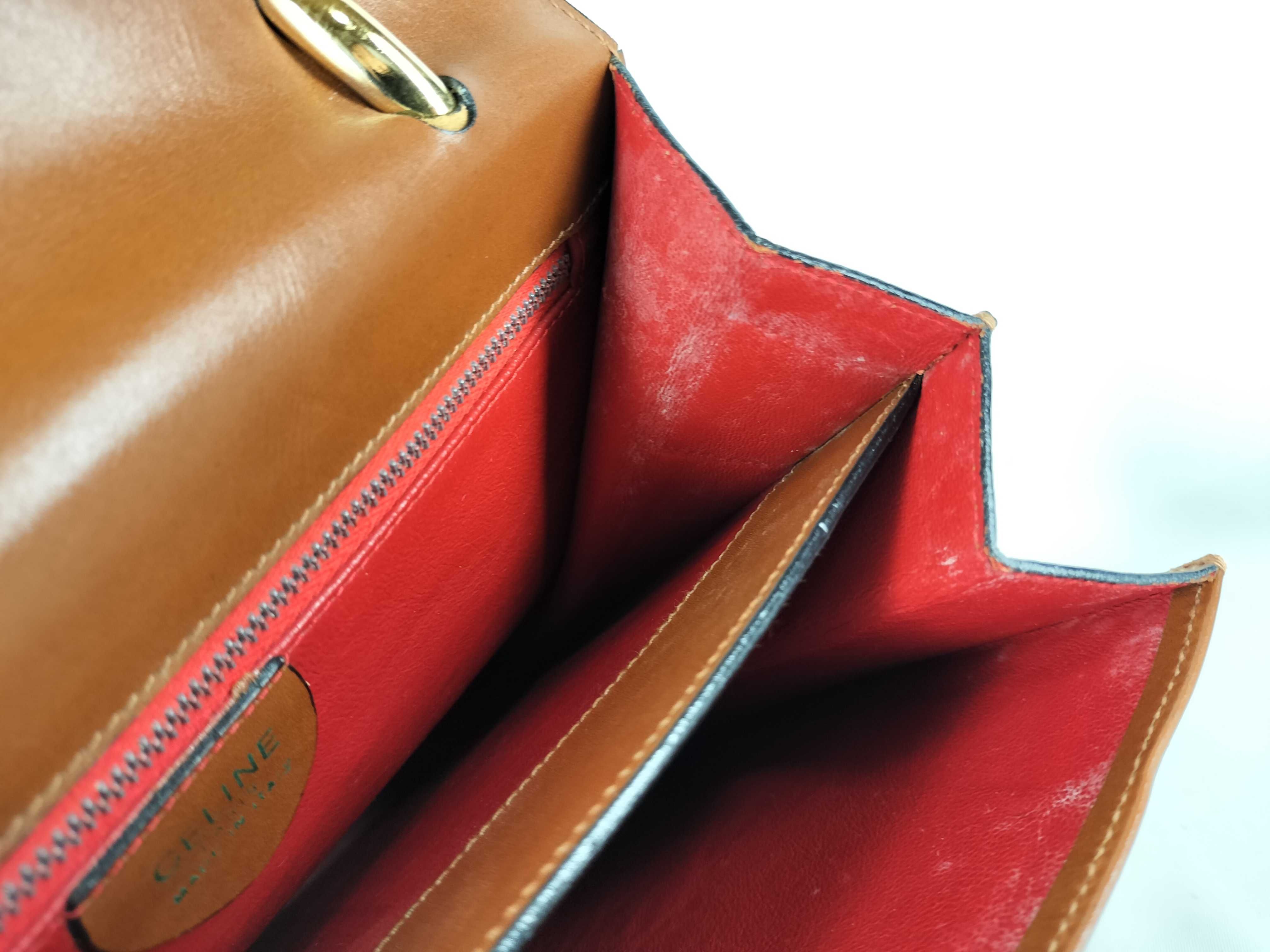 Double Flap Gancini Hardware Vintage Leather Handbag — view 13