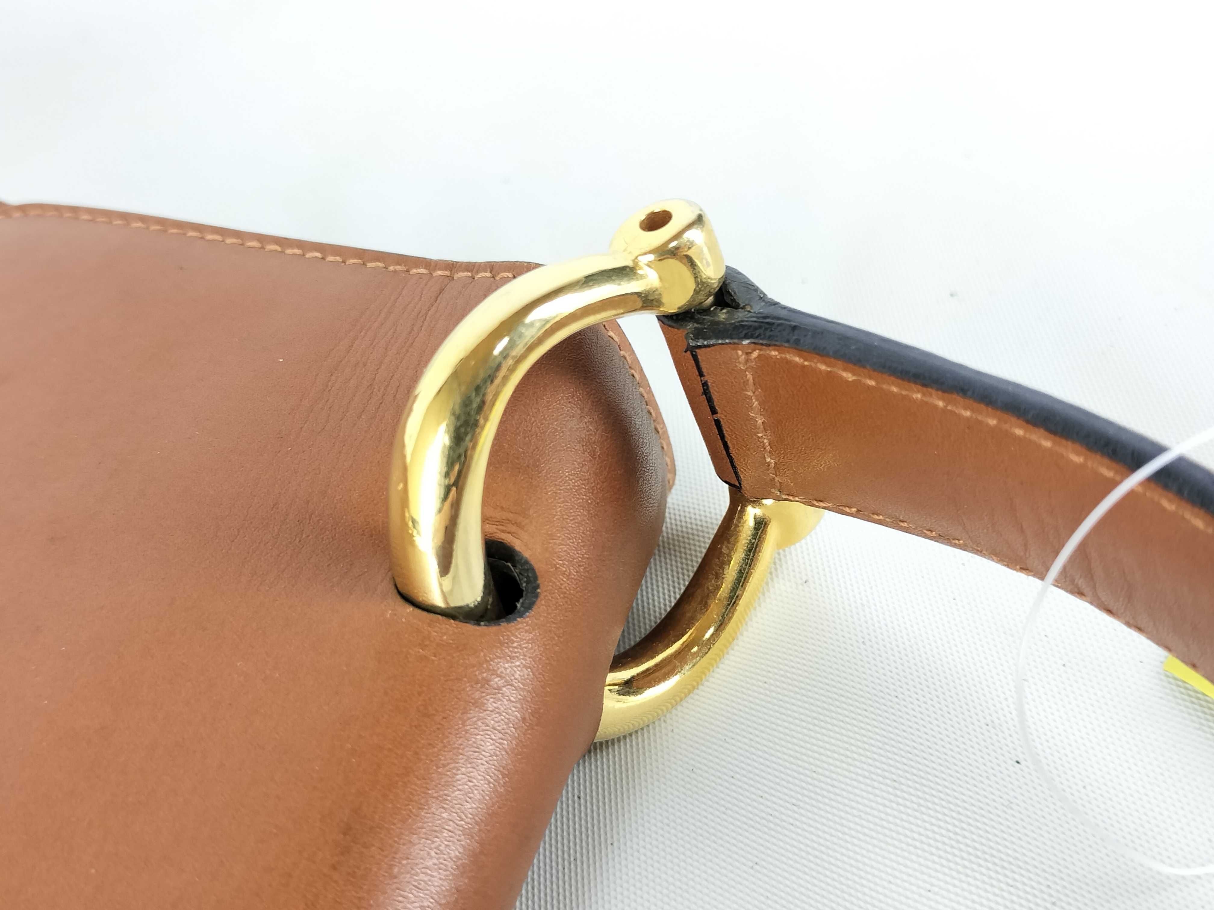 Double Flap Gancini Hardware Vintage Leather Handbag — view 4
