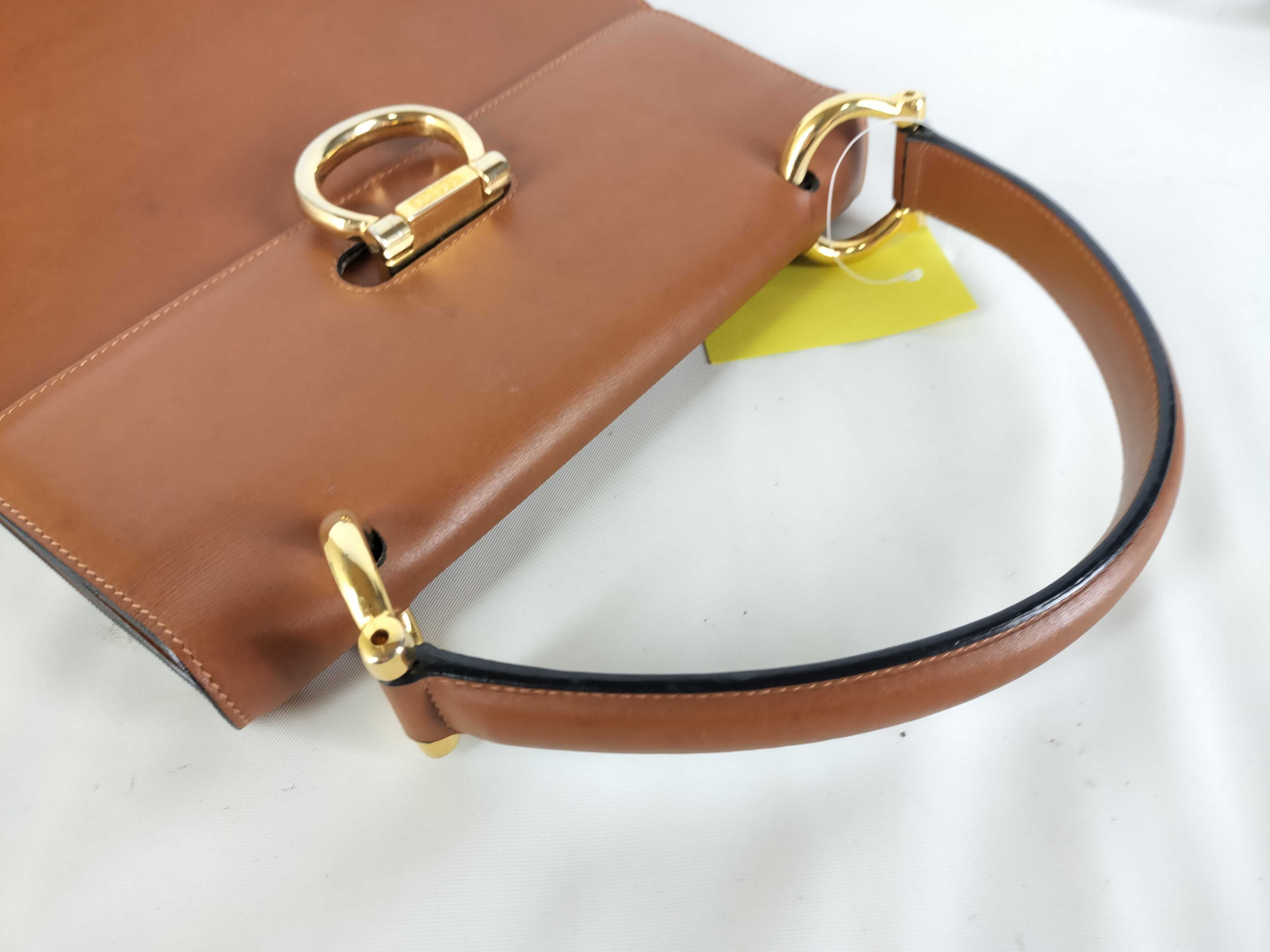 Double Flap Gancini Hardware Vintage Leather Handbag — view 5