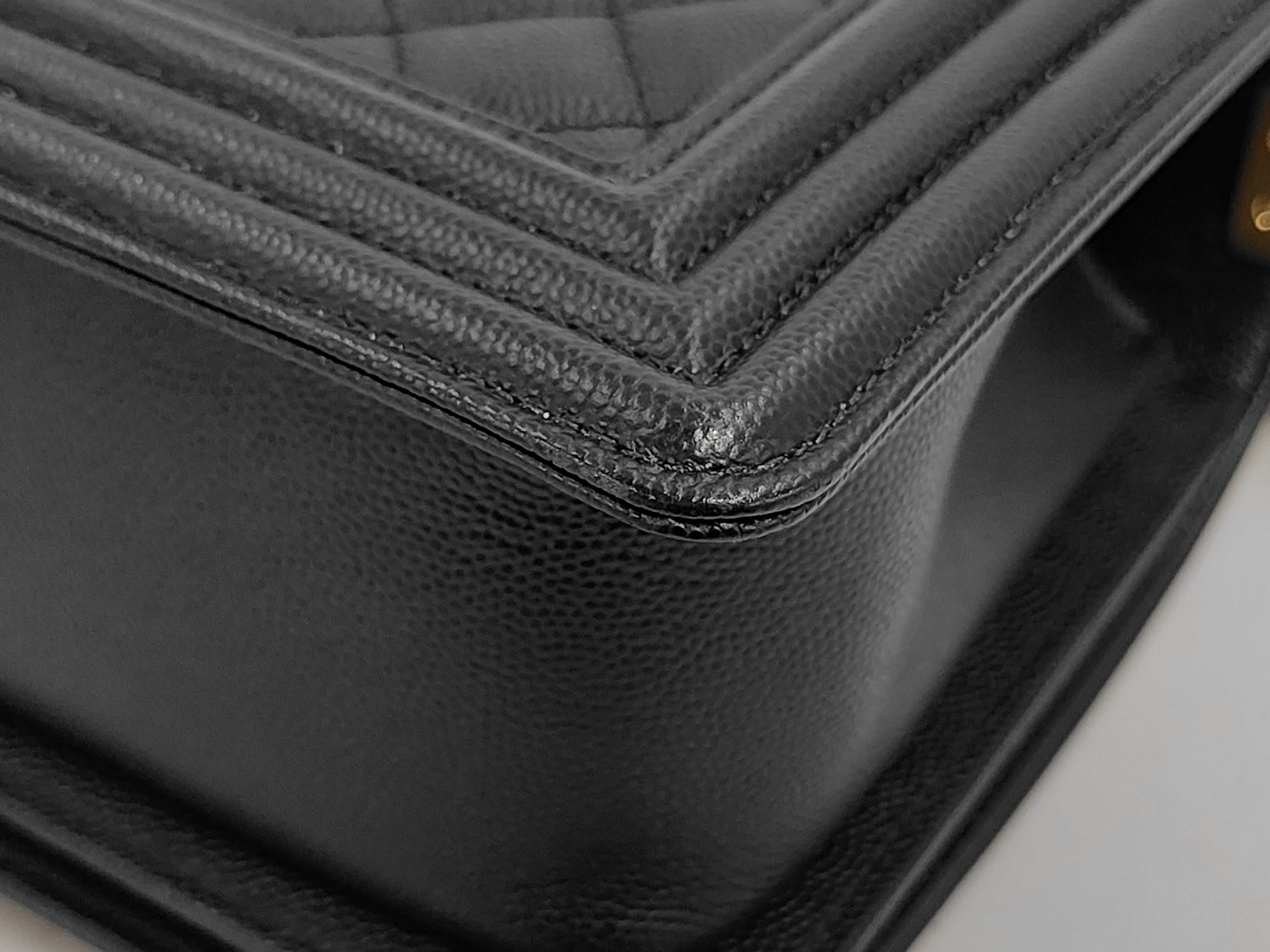 Boy Chanel Caviar Matelassé Shoulder Bag — view 3