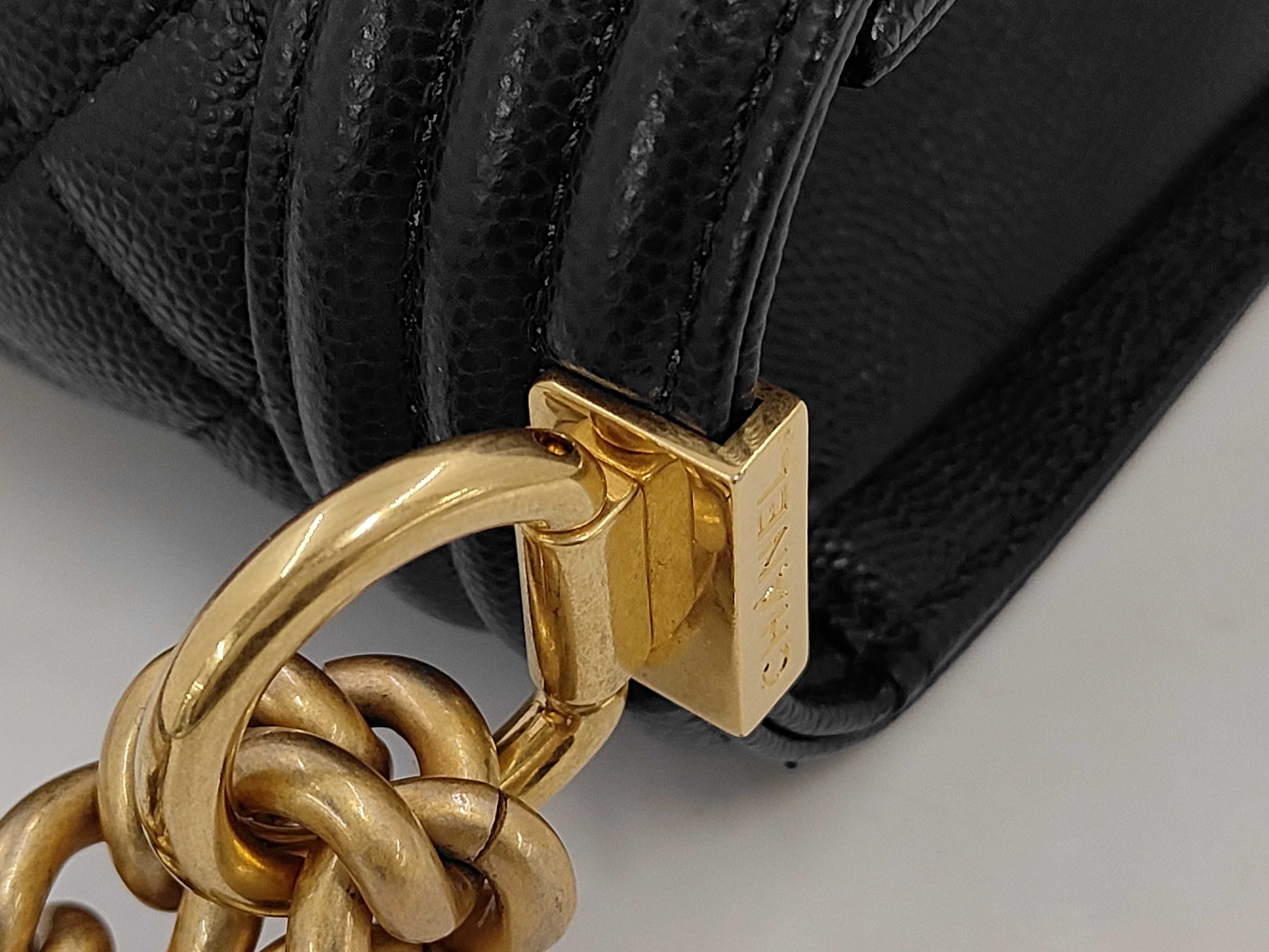 Boy Chanel Caviar Matelassé Shoulder Bag — view 7
