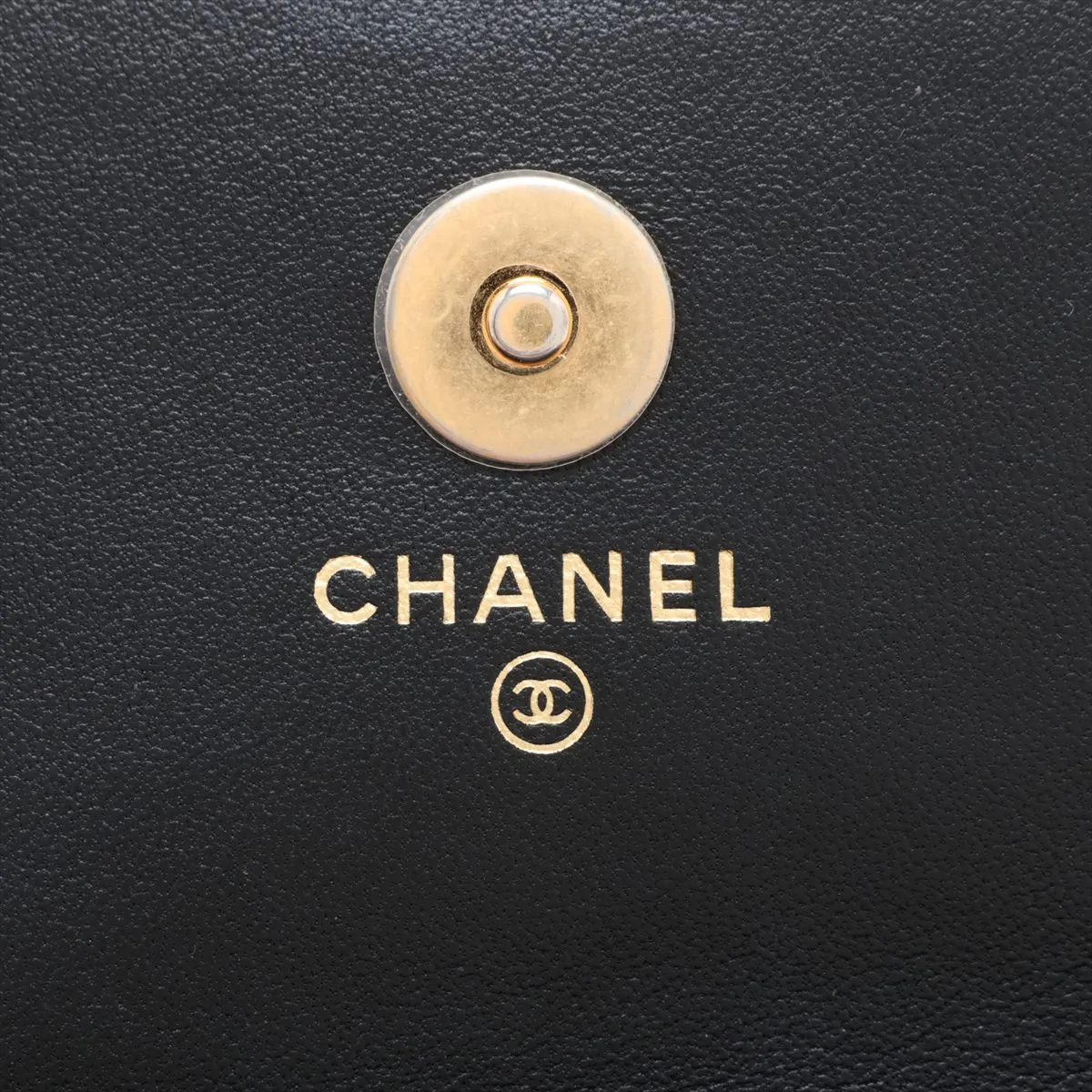 Matelassé Lambskin Chain Shoulder Bag, Black with Gold Hardware, UU066A94, Random Serial Number — view 8