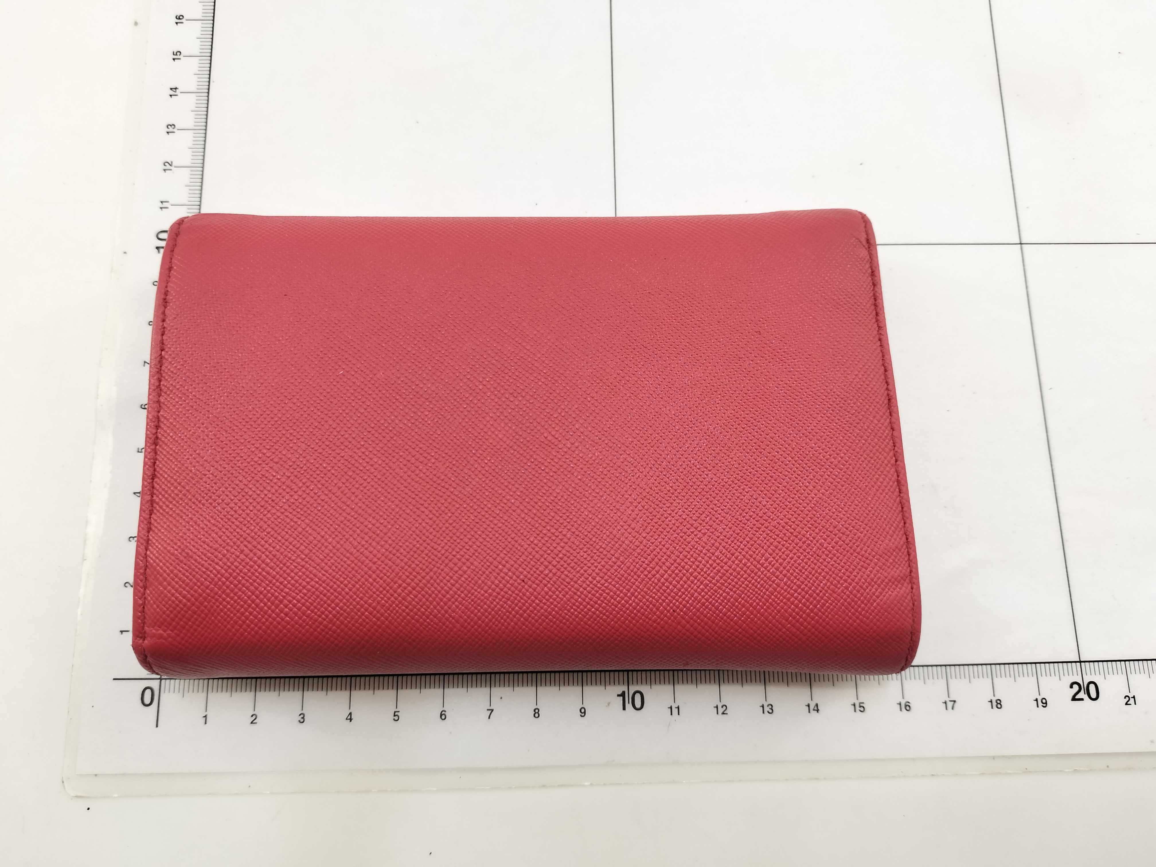 Saffiano Flap Medium Wallet Pink 1M1404 Wallet — view 2