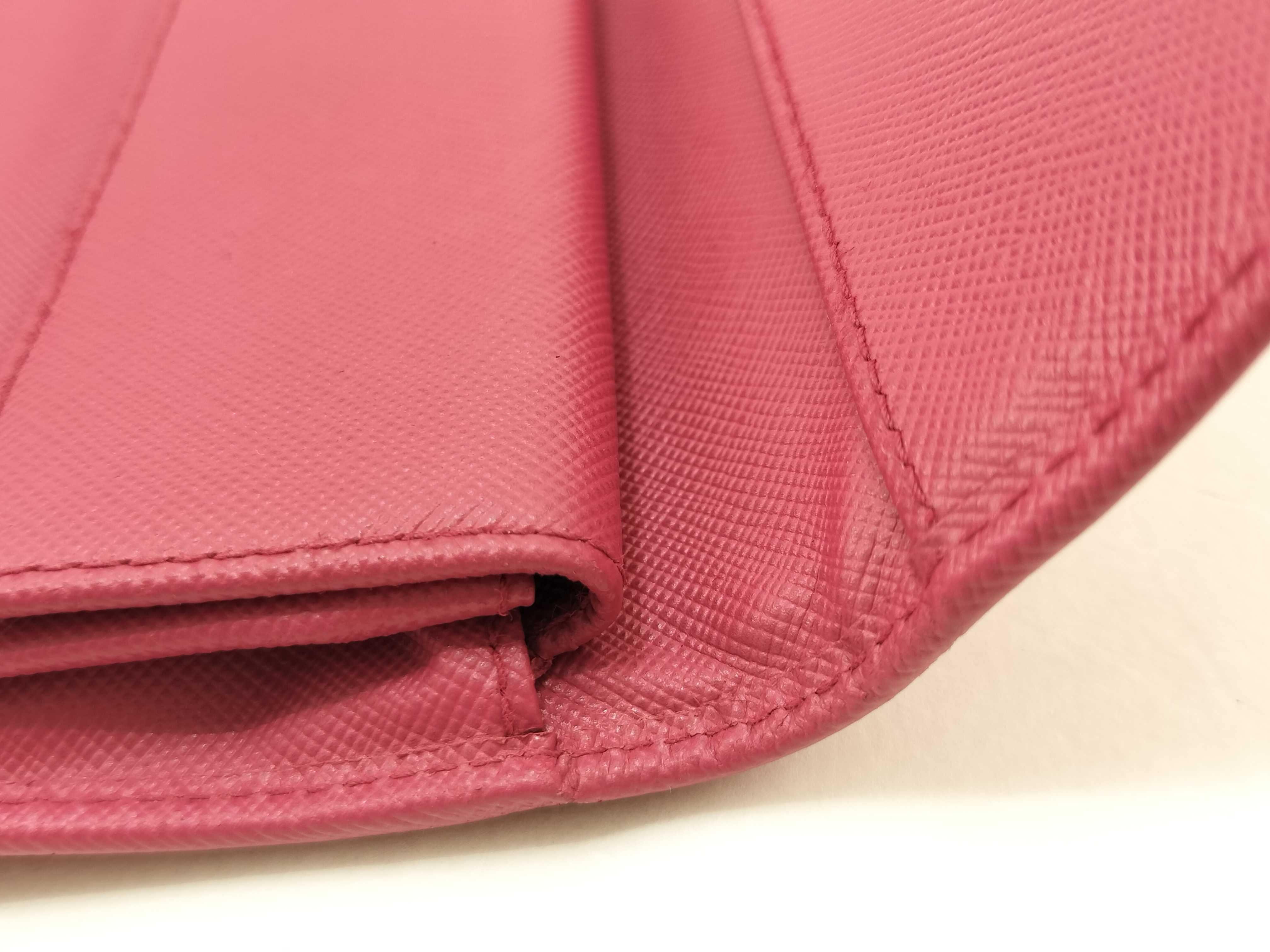 Saffiano Flap Medium Wallet Pink 1M1404 Wallet — view 15