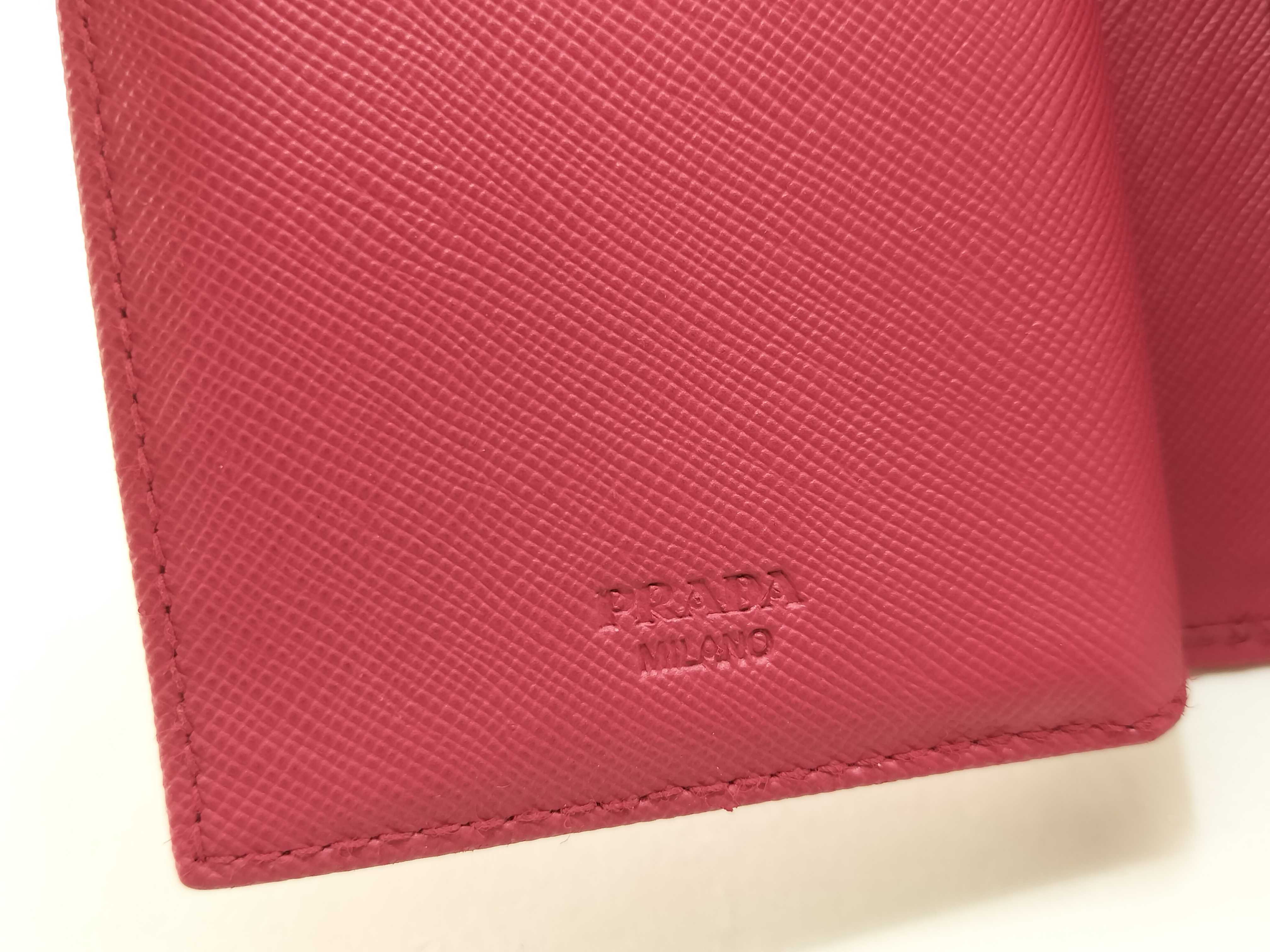Saffiano Flap Medium Wallet Pink 1M1404 Wallet — view 10