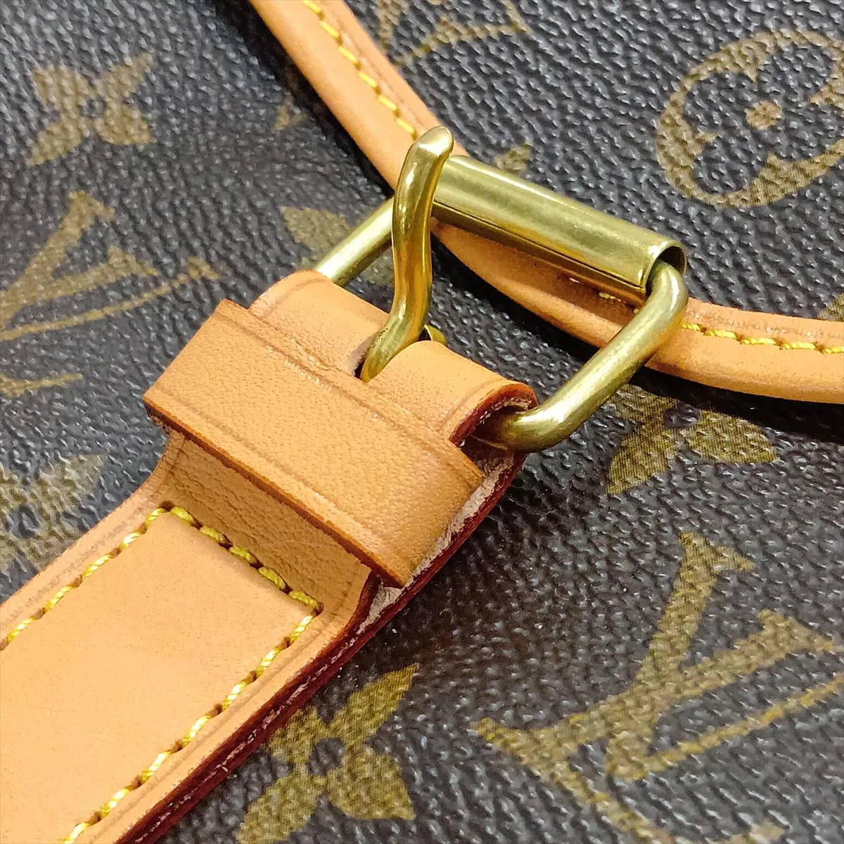 Monogram Saumur 35 M42254 AR0963 Brown, natural leather, various parts repaired by aftermarket parts. — view 15