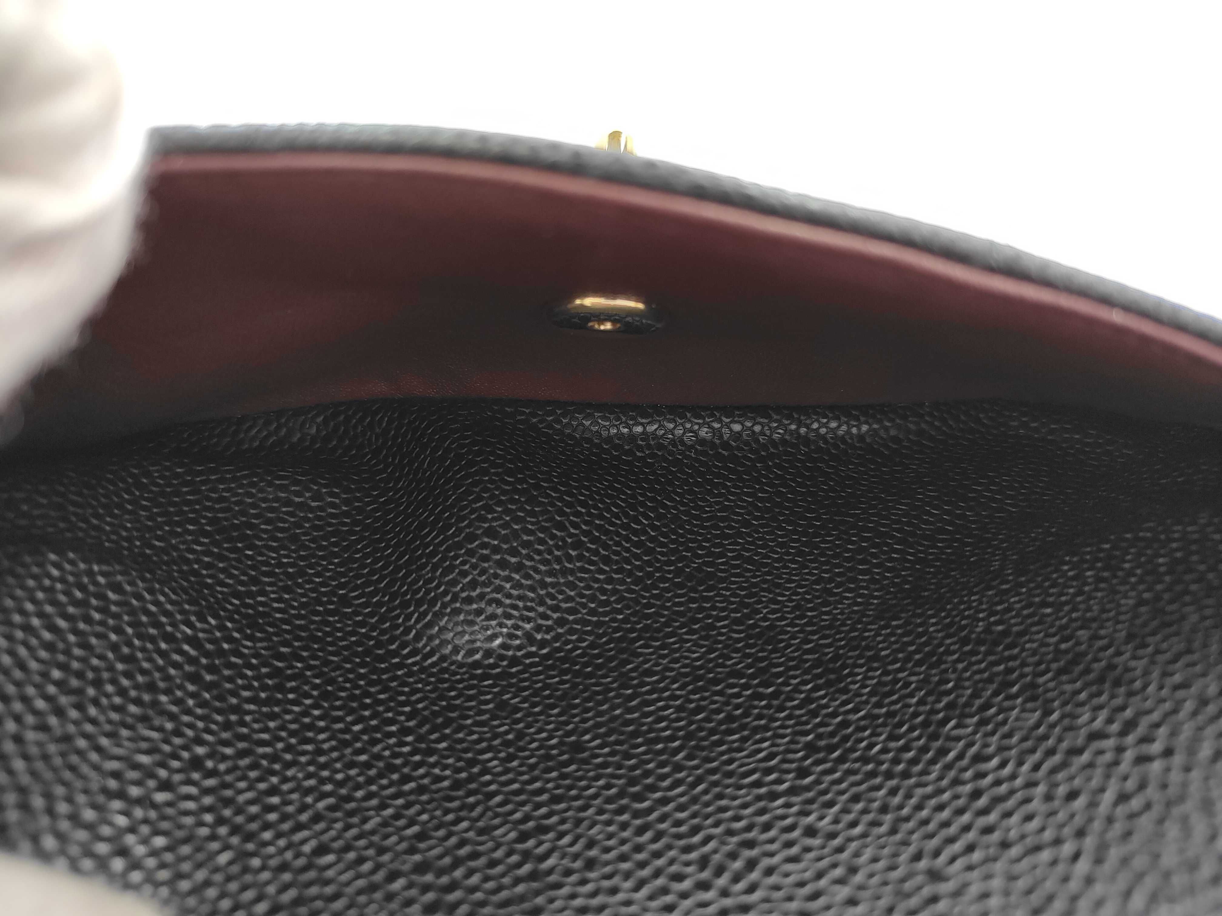 Matelassé 23 Caviar Skin Double Flap Shoulder Bag with Black IC Plate and Gold Hardware — view 13