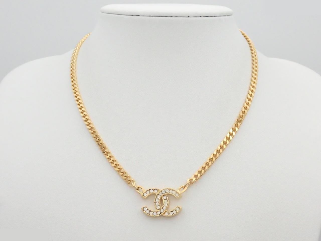 necklace choker 3312 Coco Mark rhinestone gold — view 3